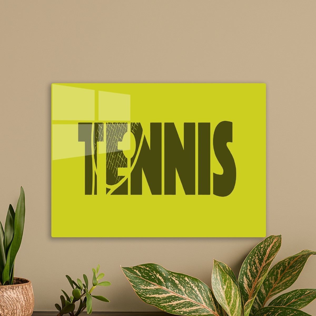 Tennis Bold Green Text