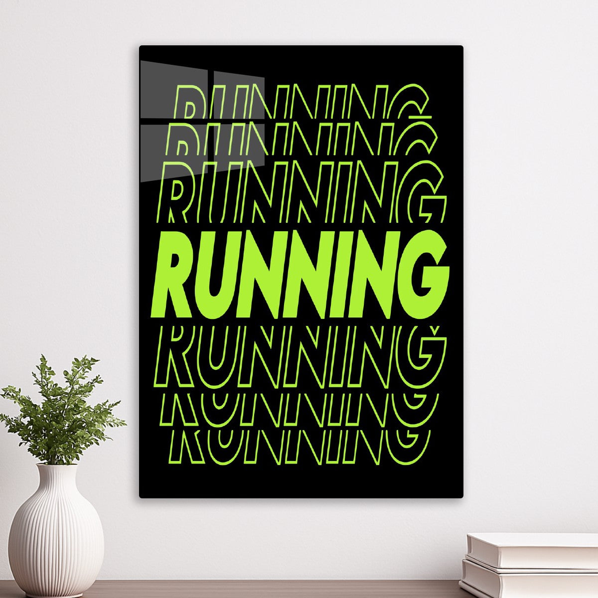 Running Neon Text