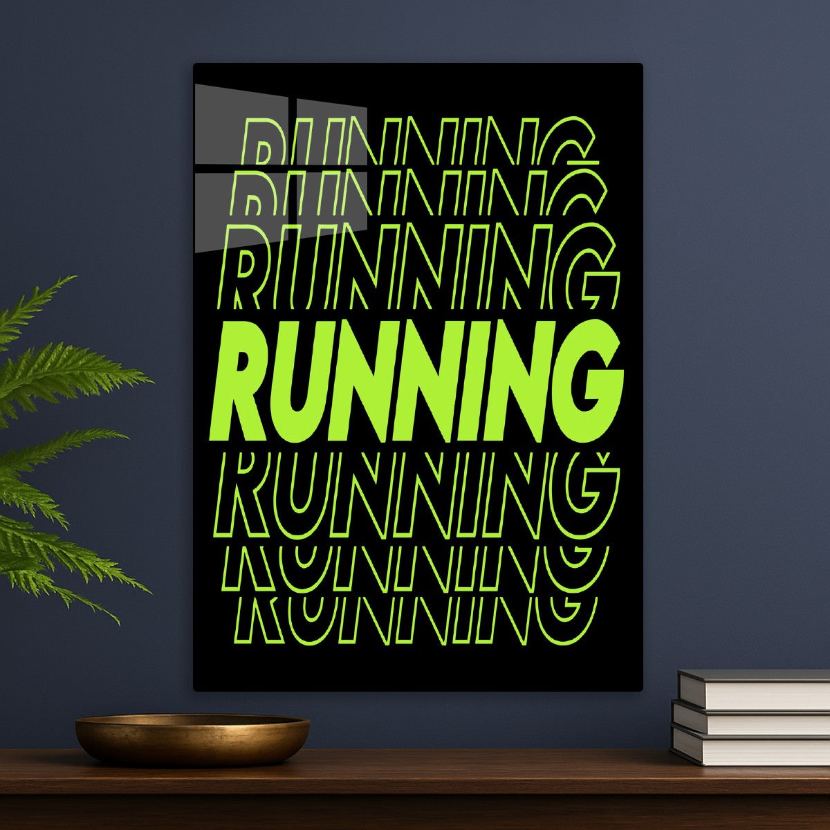 Running Neon Text