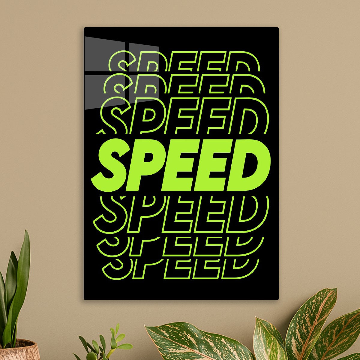 Speed Typography Neon Green