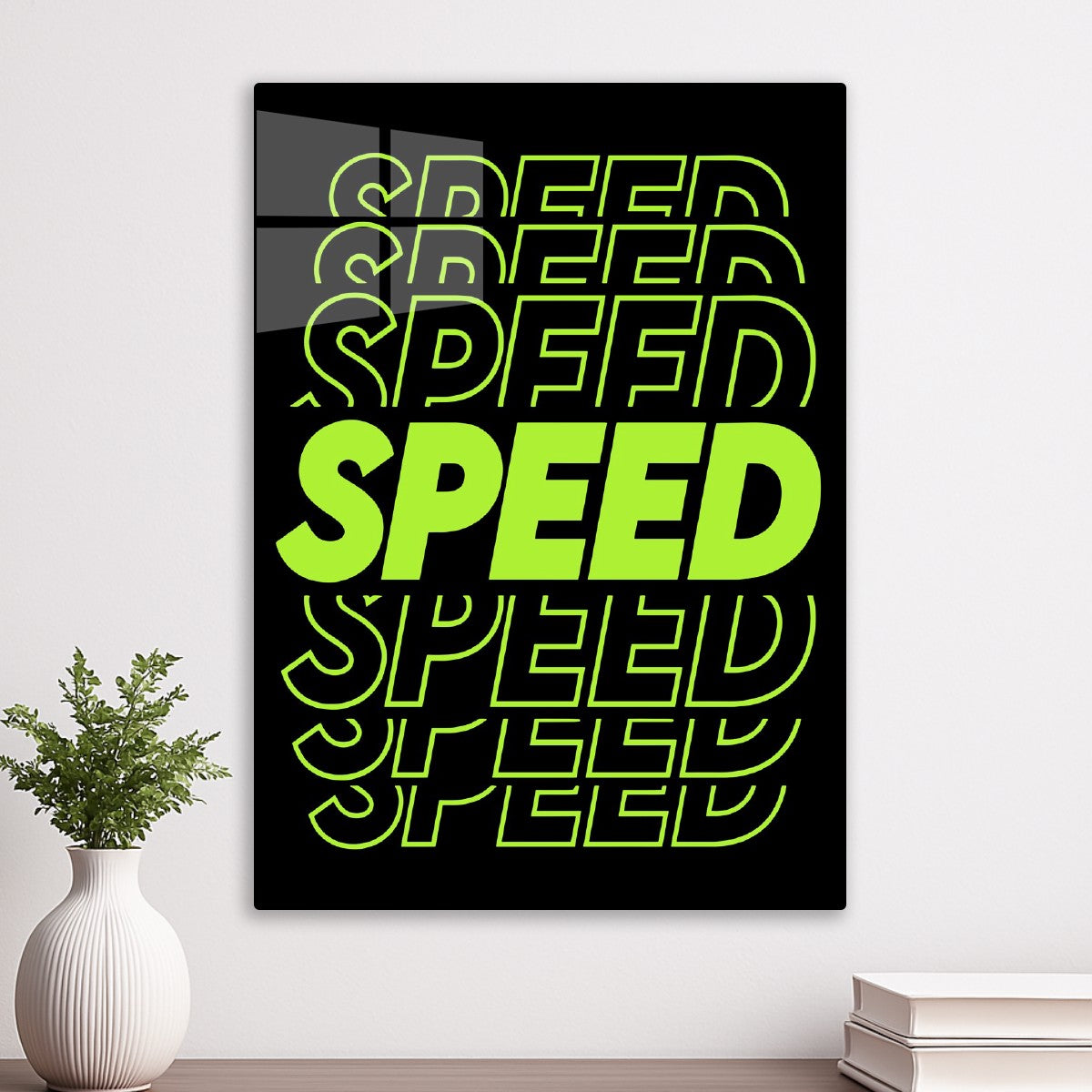 Speed Typography Neon Green