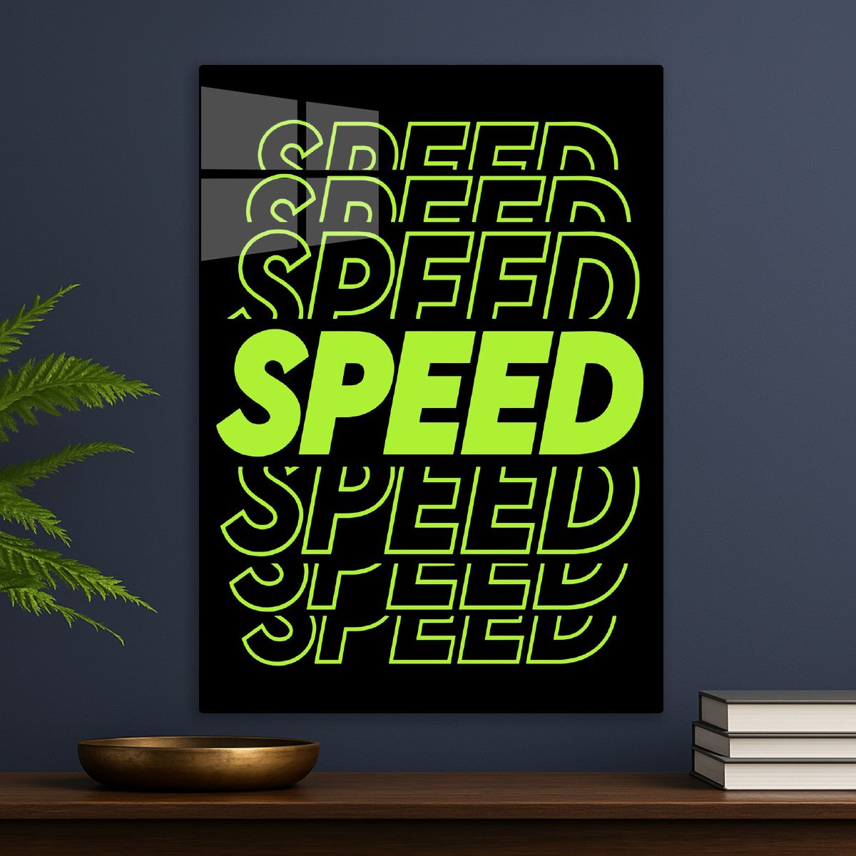 Speed Typography Neon Green