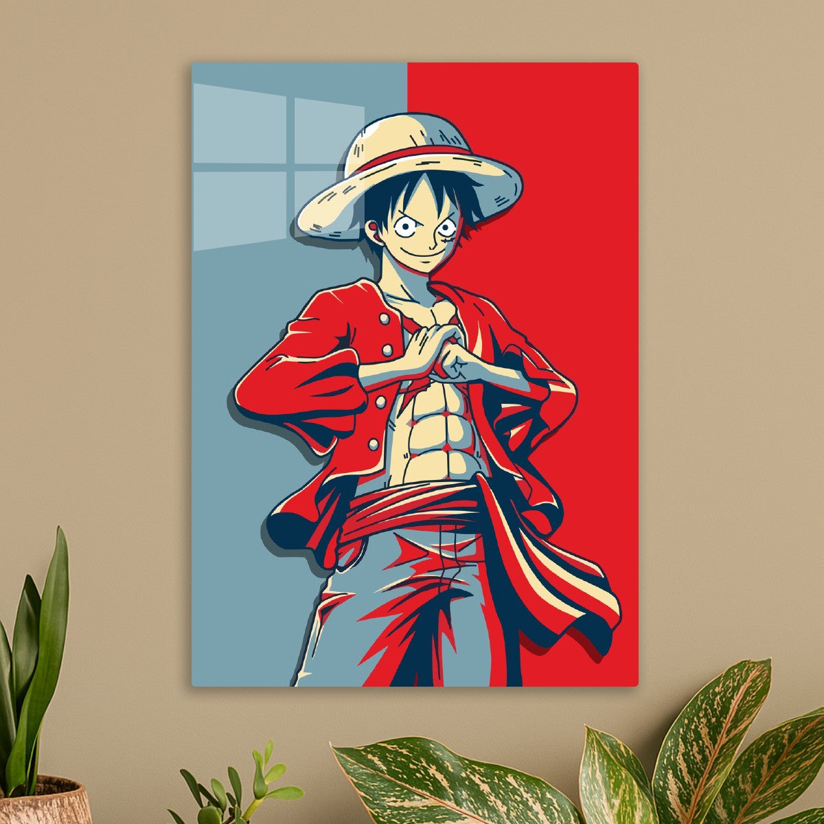 Monkey D. Luffy Two-Tone Art, One Piece