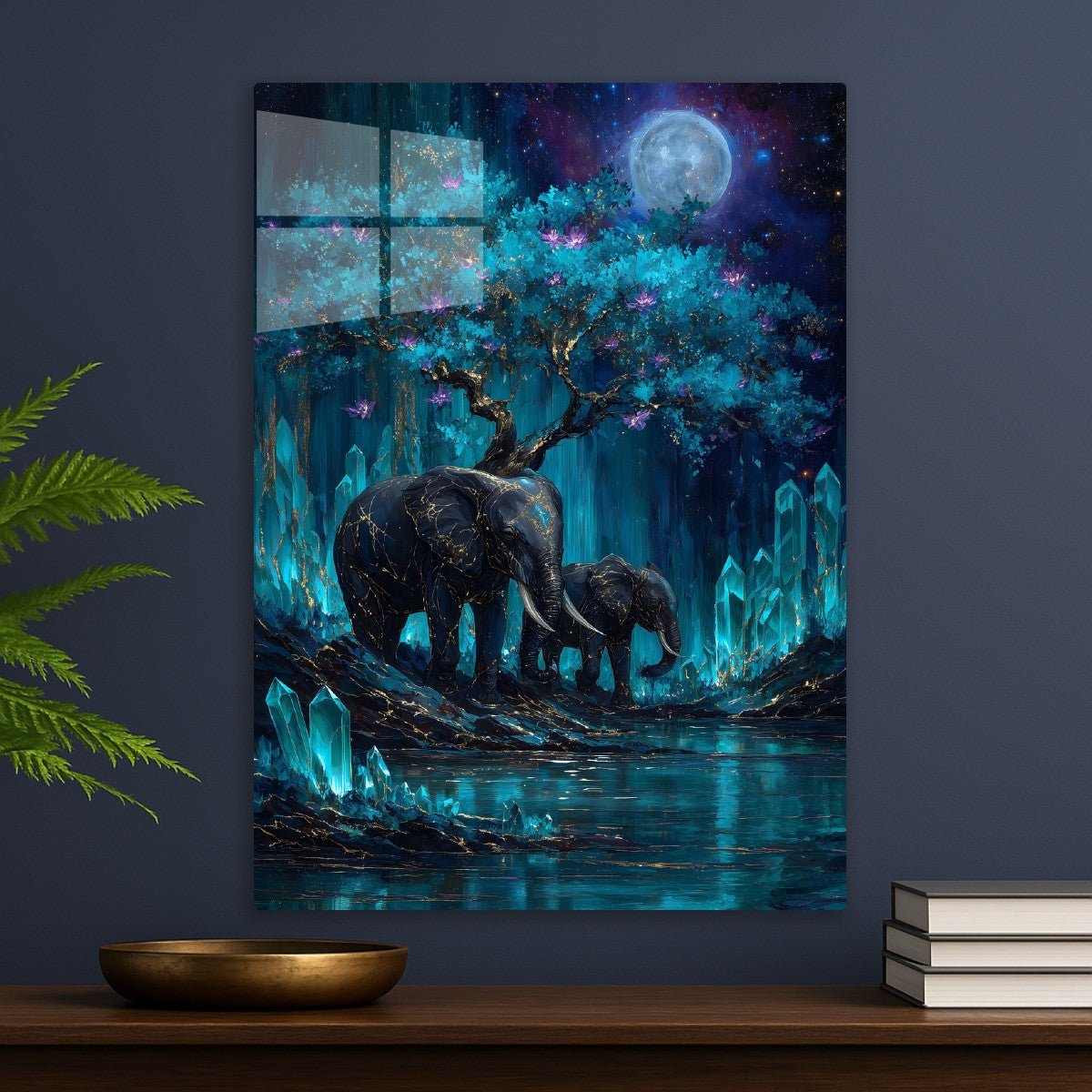 Moonlit Elephant Reverie