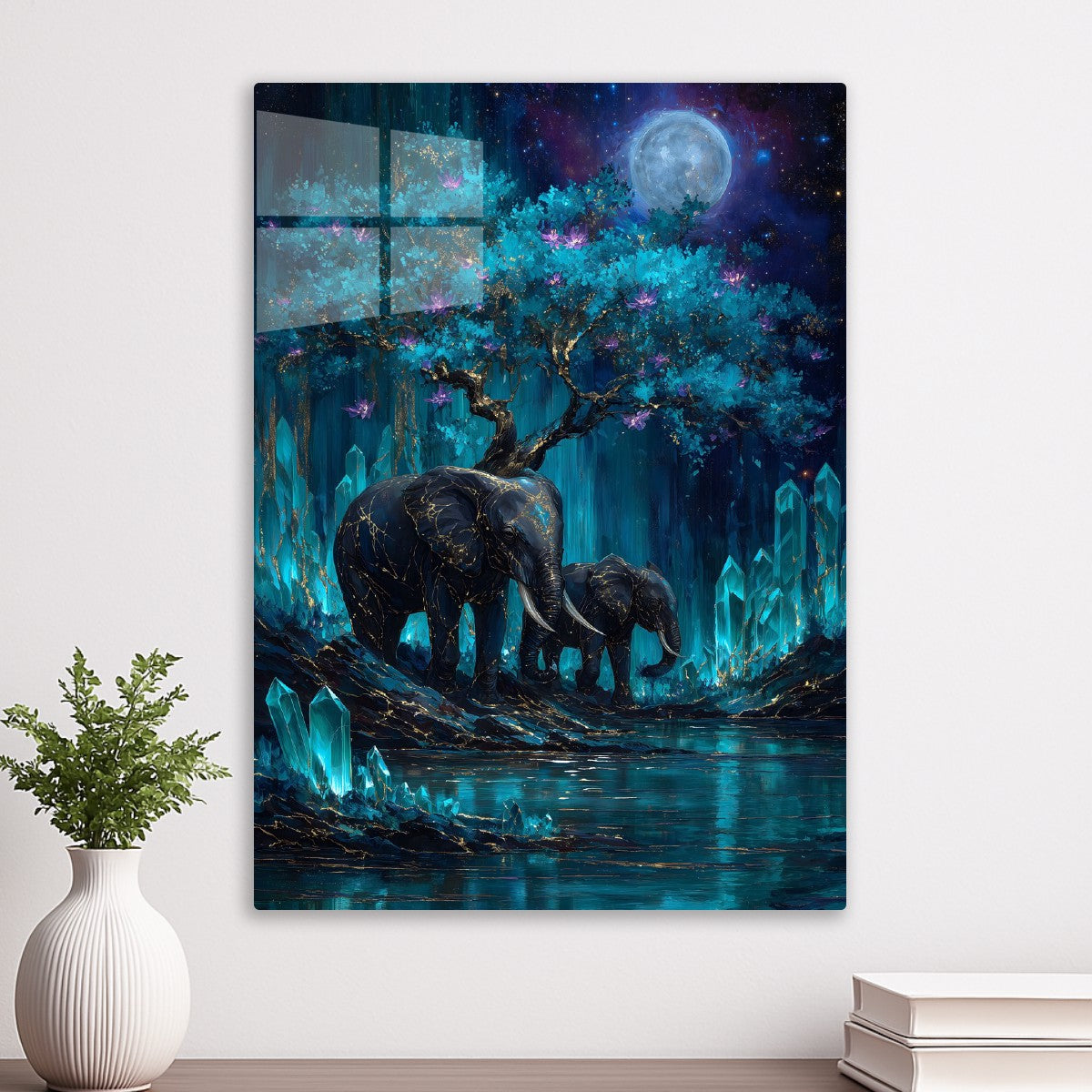 Moonlit Elephant Reverie