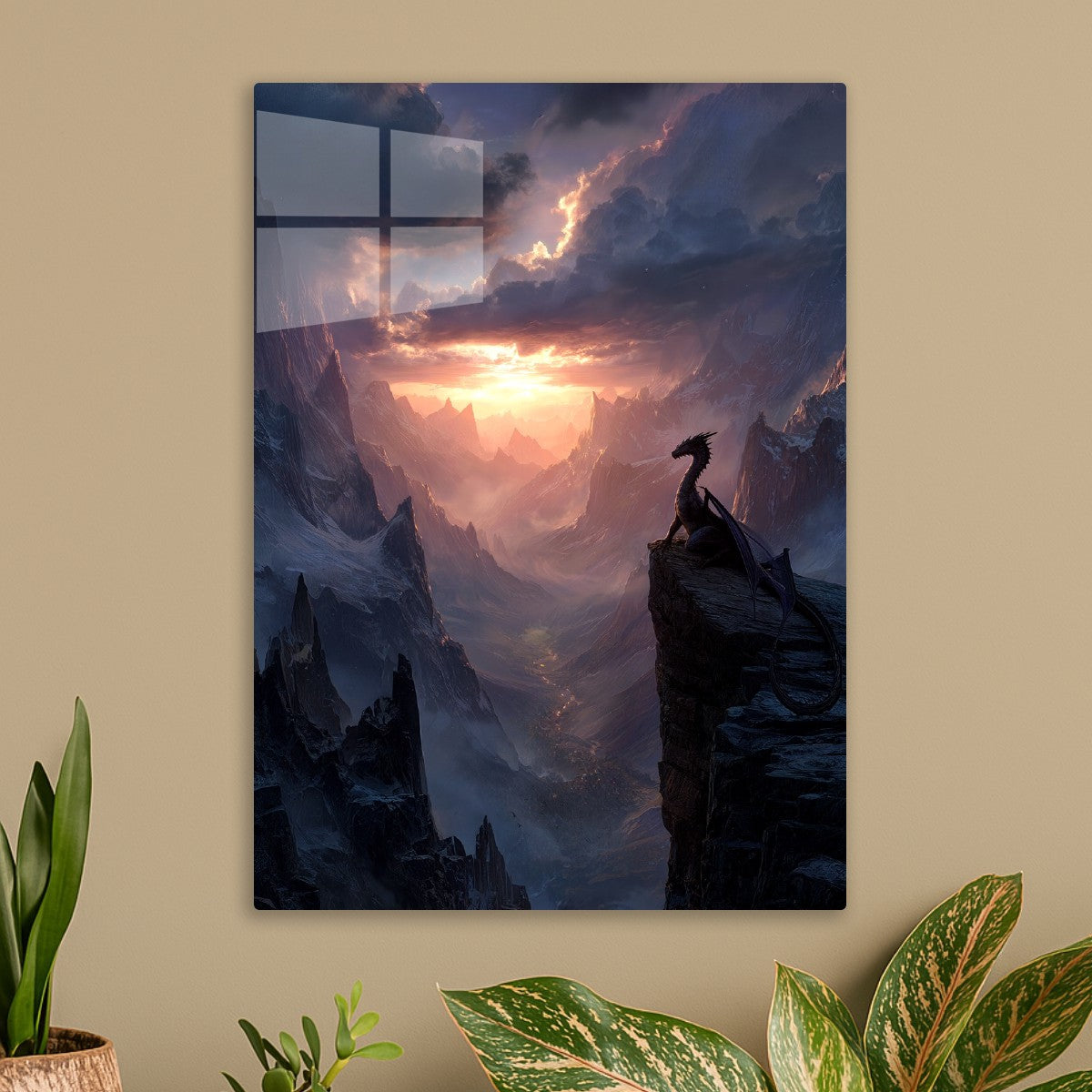 Majestic Dragon Watches Sunset