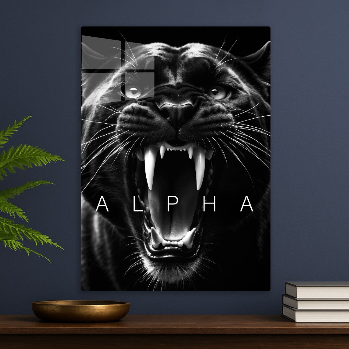 Black panther angry alpha