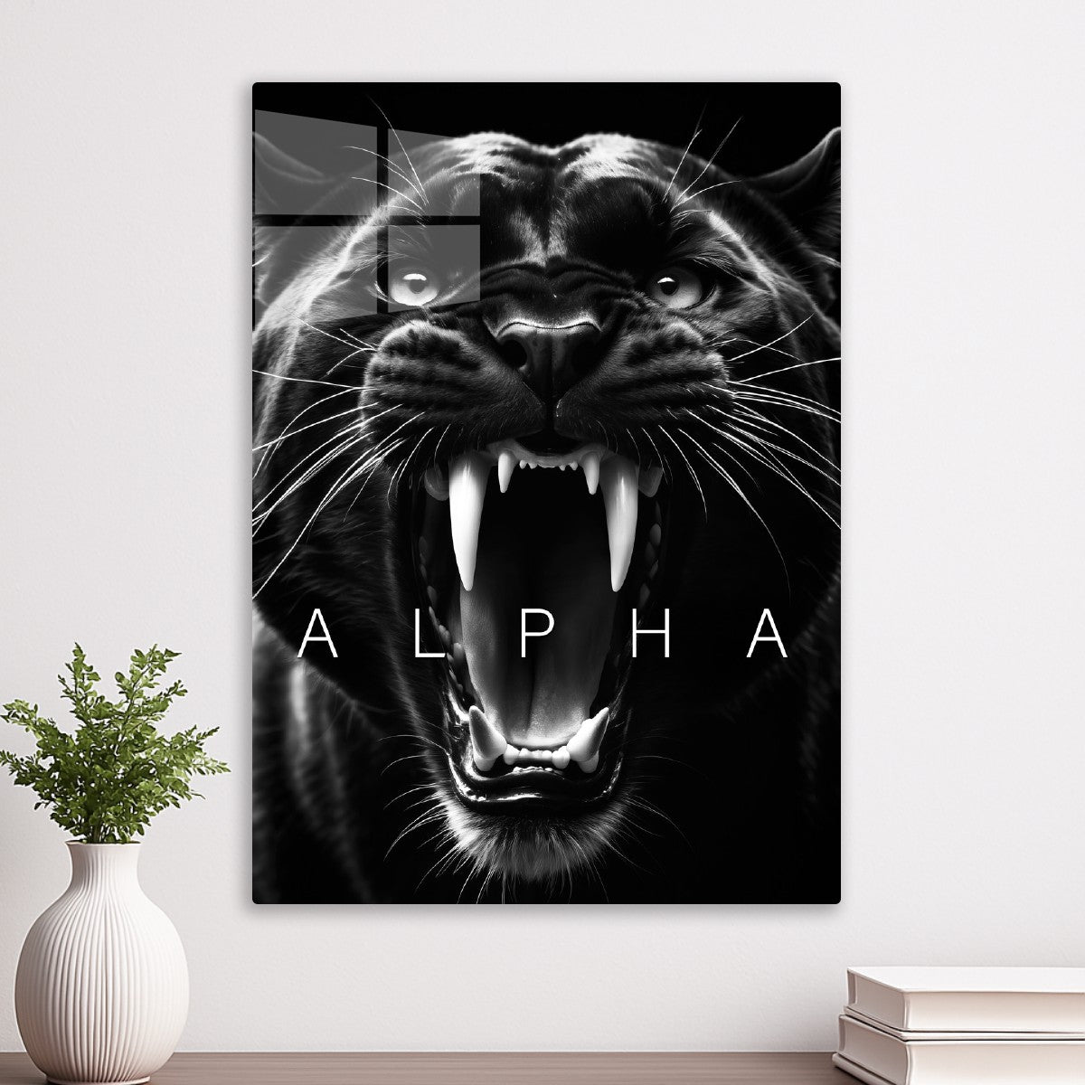 Black panther angry alpha