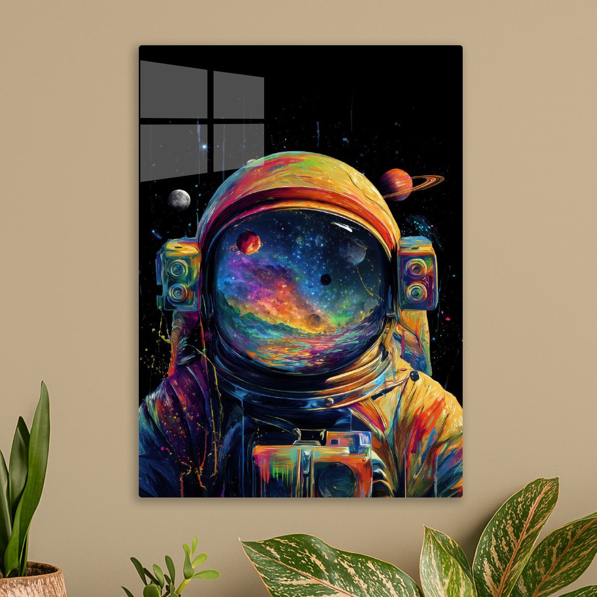 Astronaut with Vibrant Colors