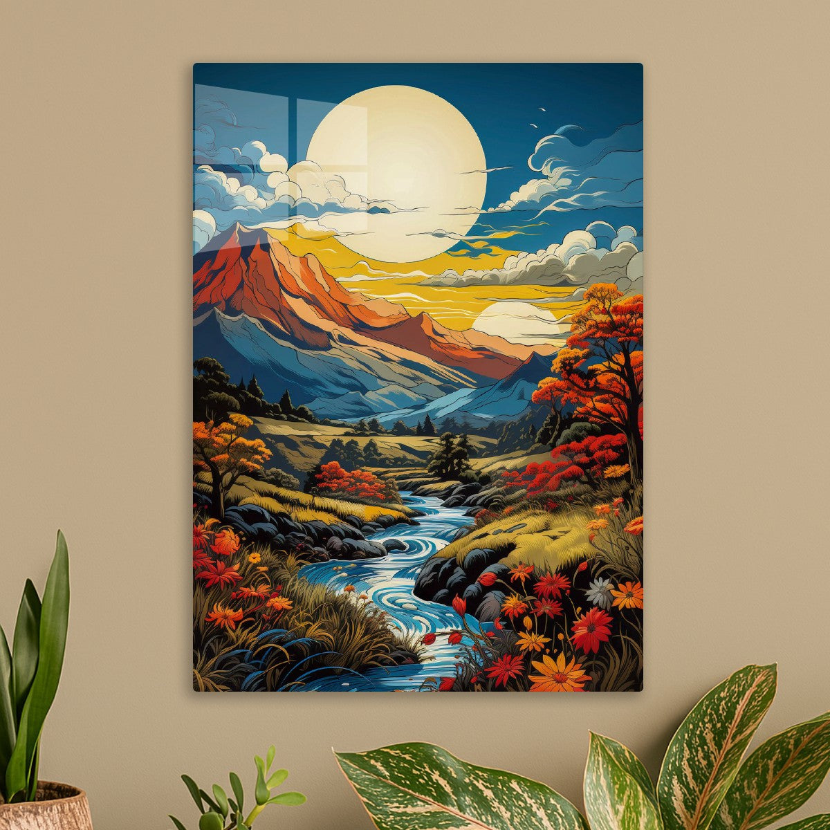 Moonlit River calm peaceful
