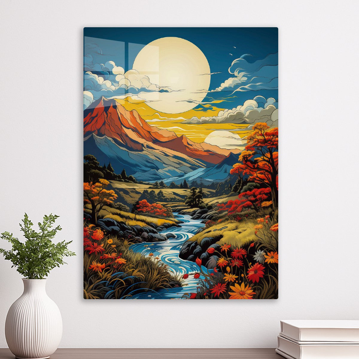 Moonlit River calm peaceful