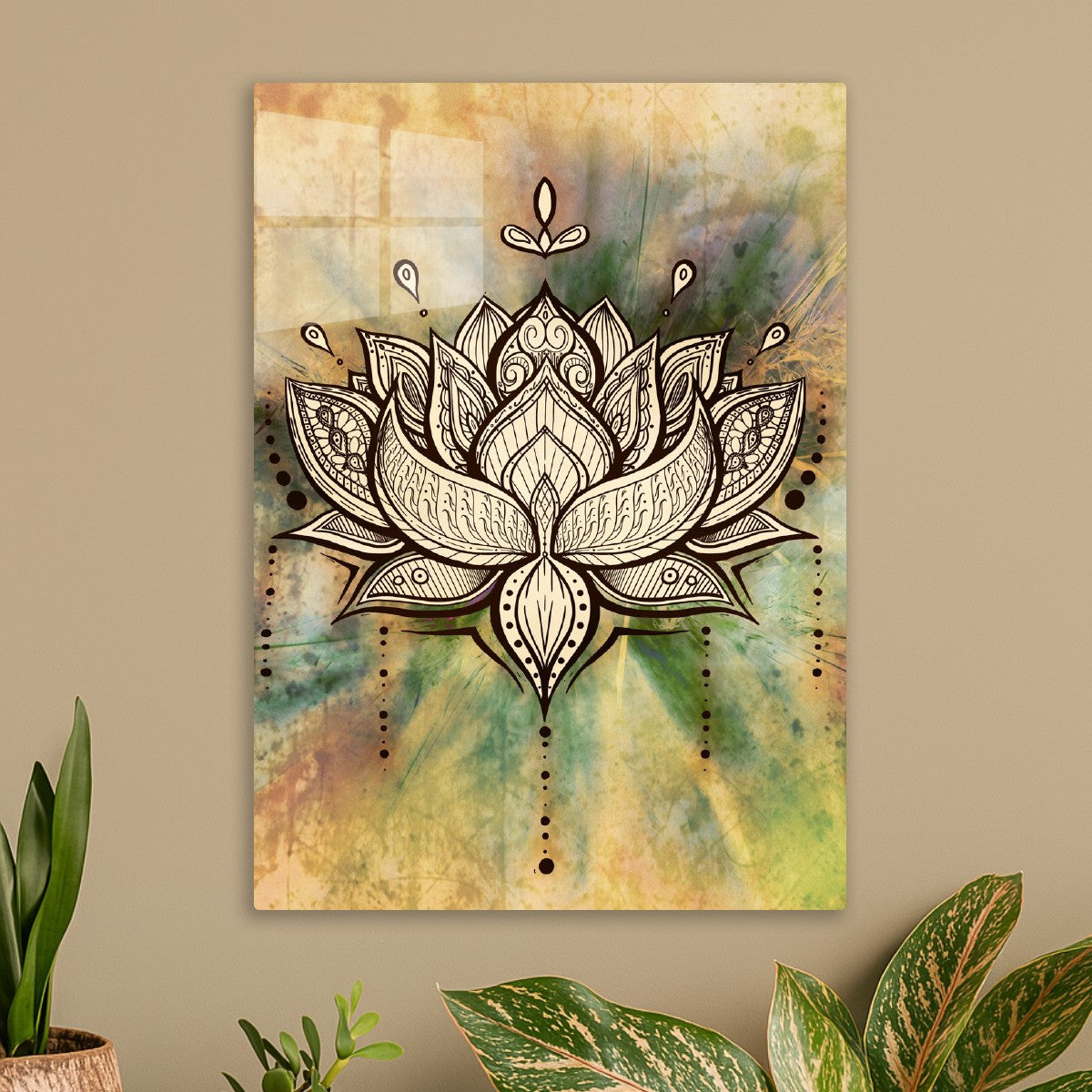 Warm mandala Lotus
