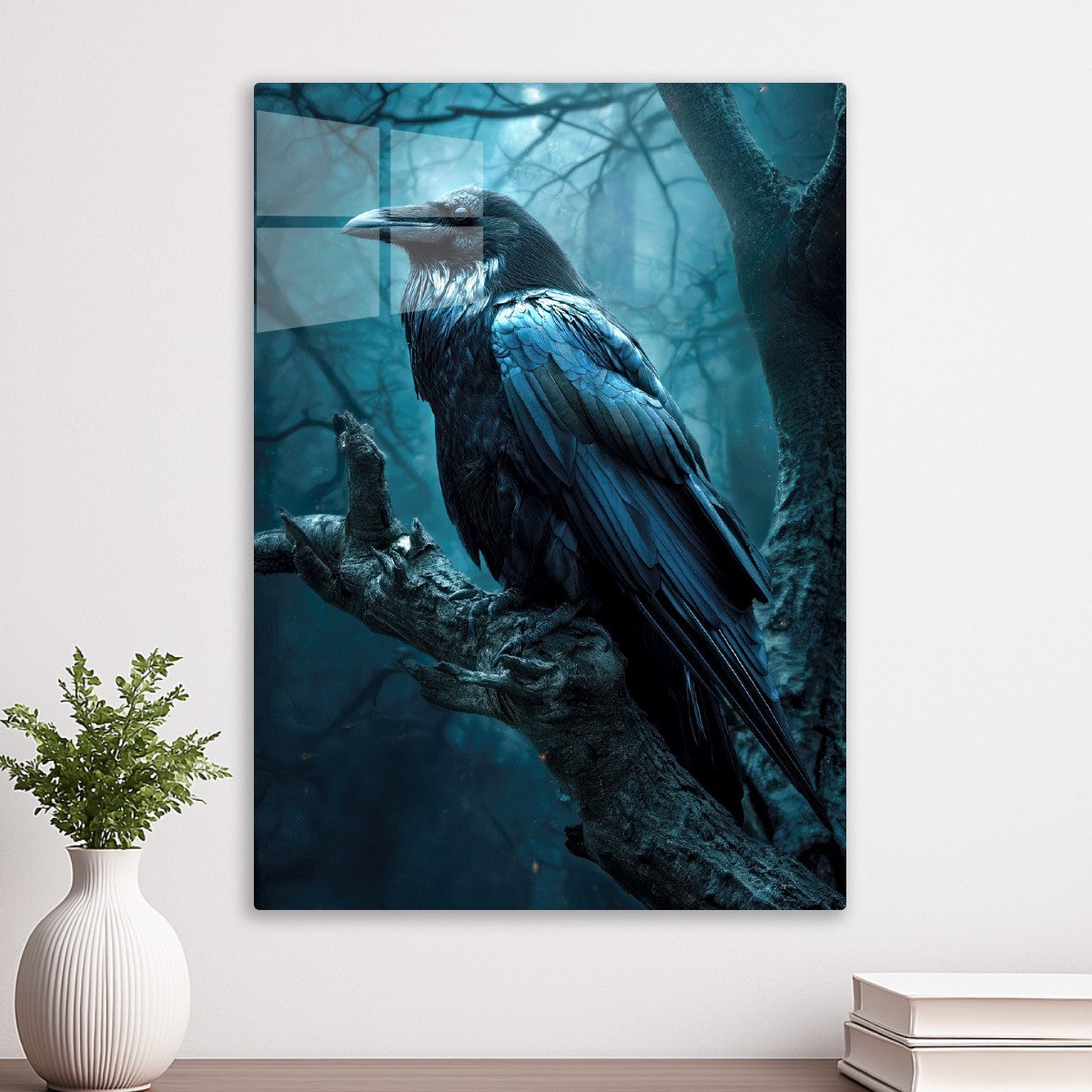 Raven Perched on a Branch