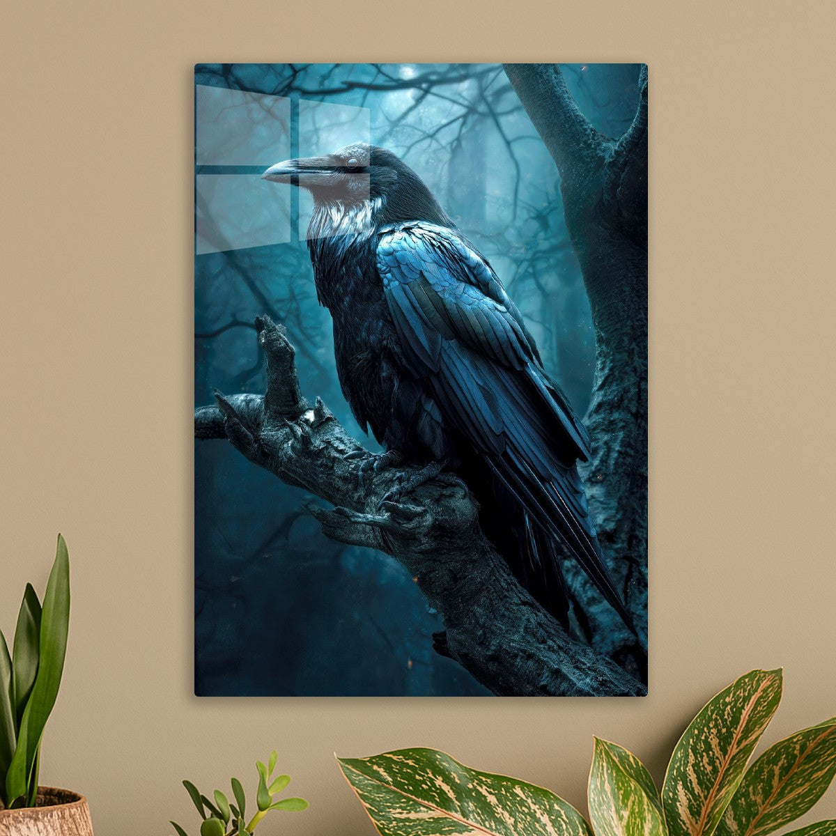 Raven Perched on a Branch