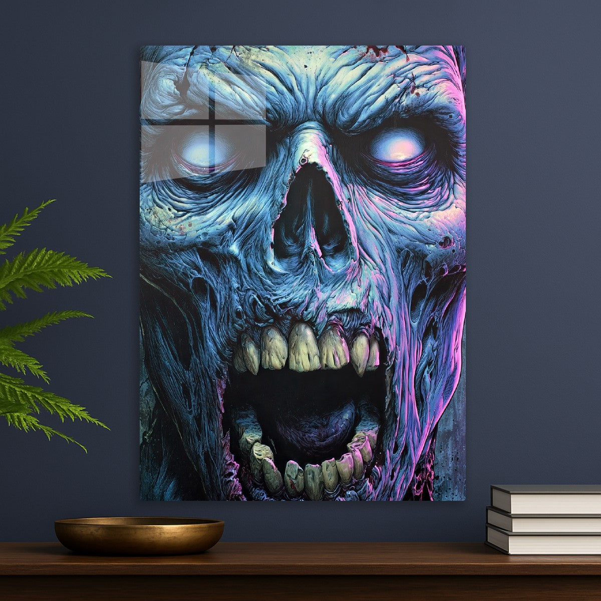 Blue Zombie Face