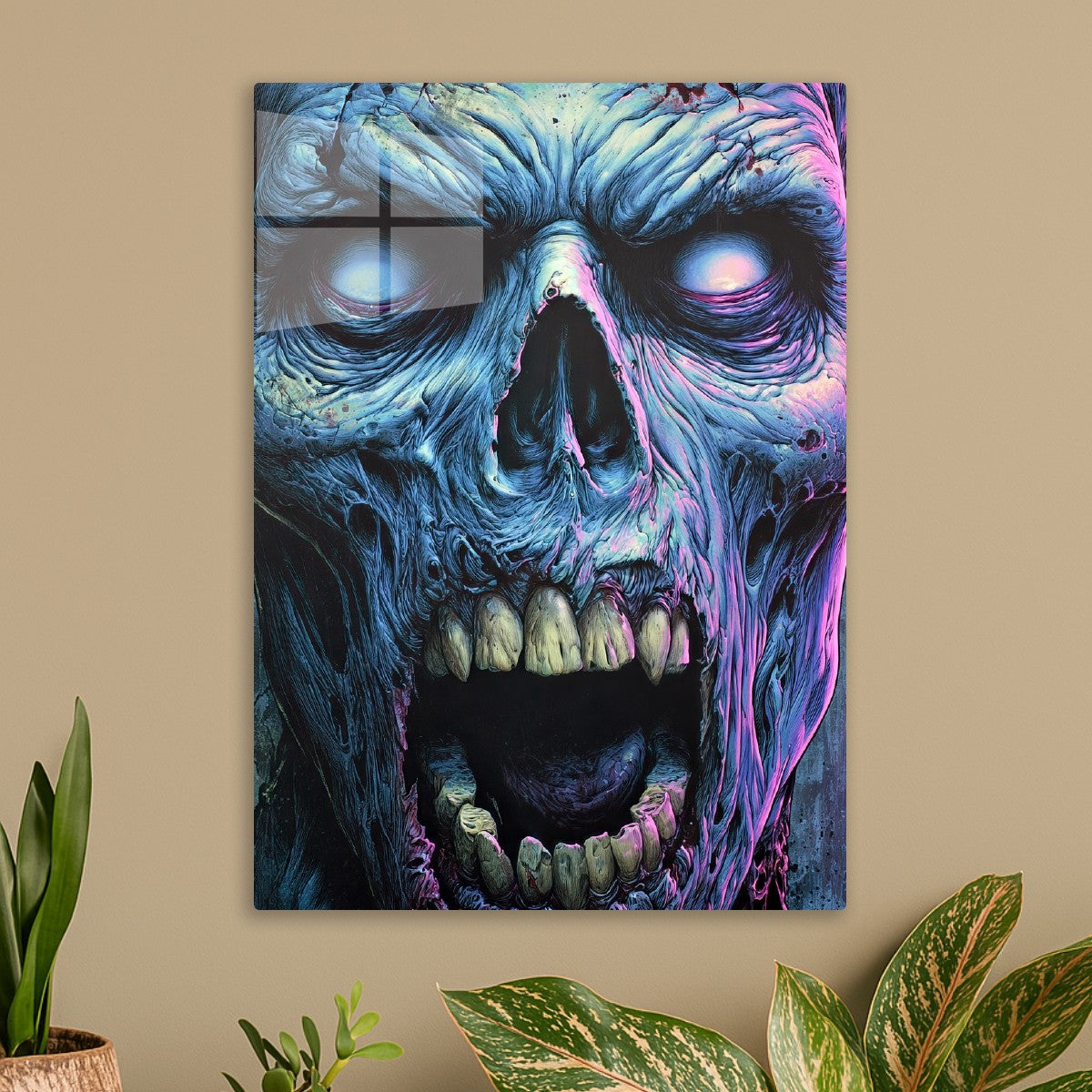 Blue Zombie Face