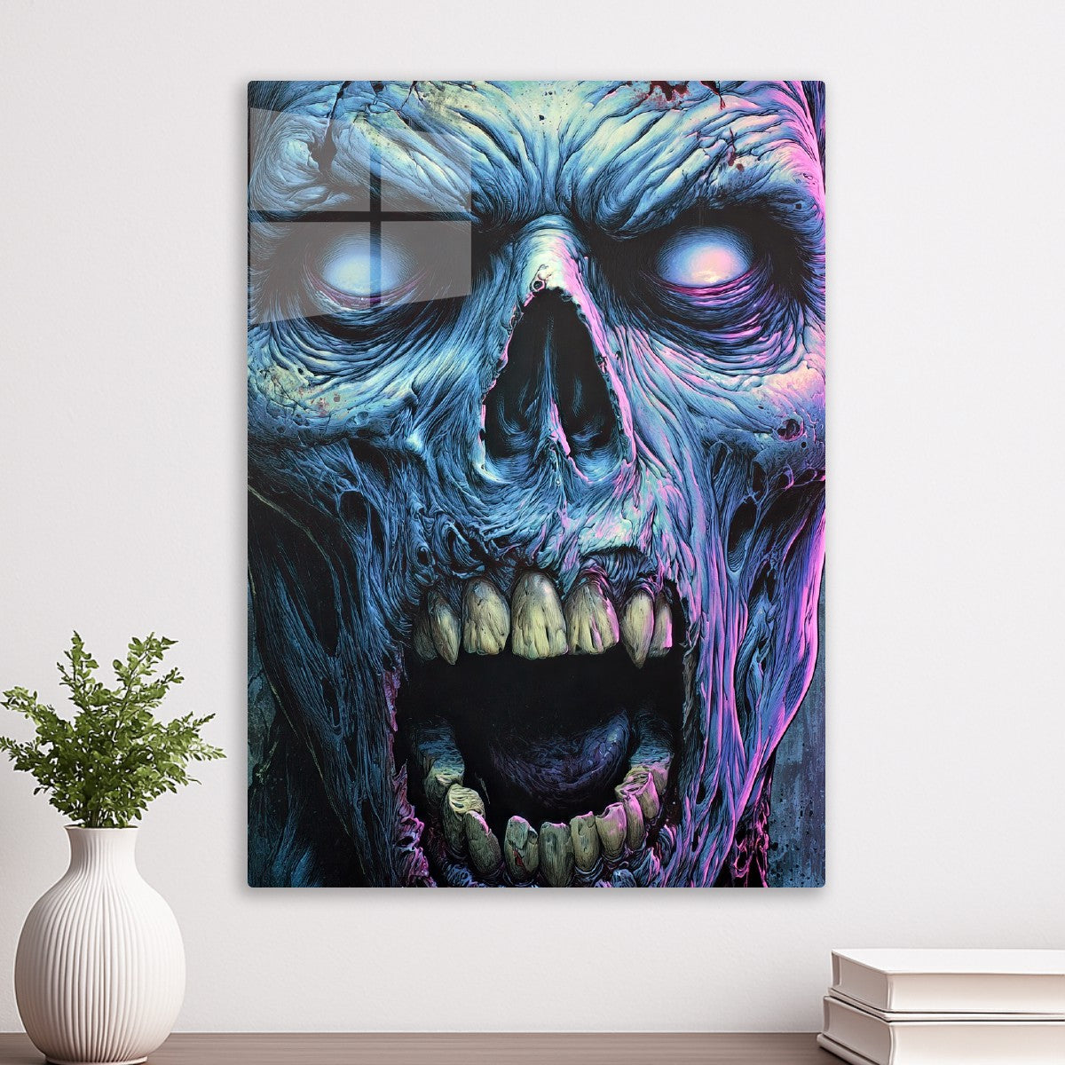 Blue Zombie Face