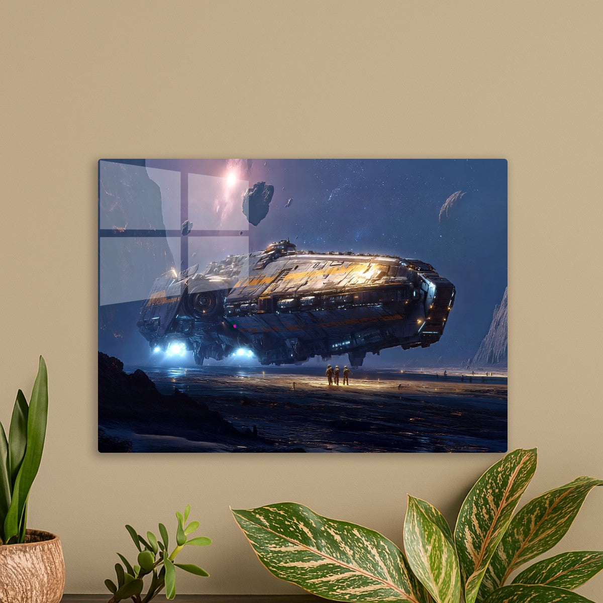Massive Spaceship Lands