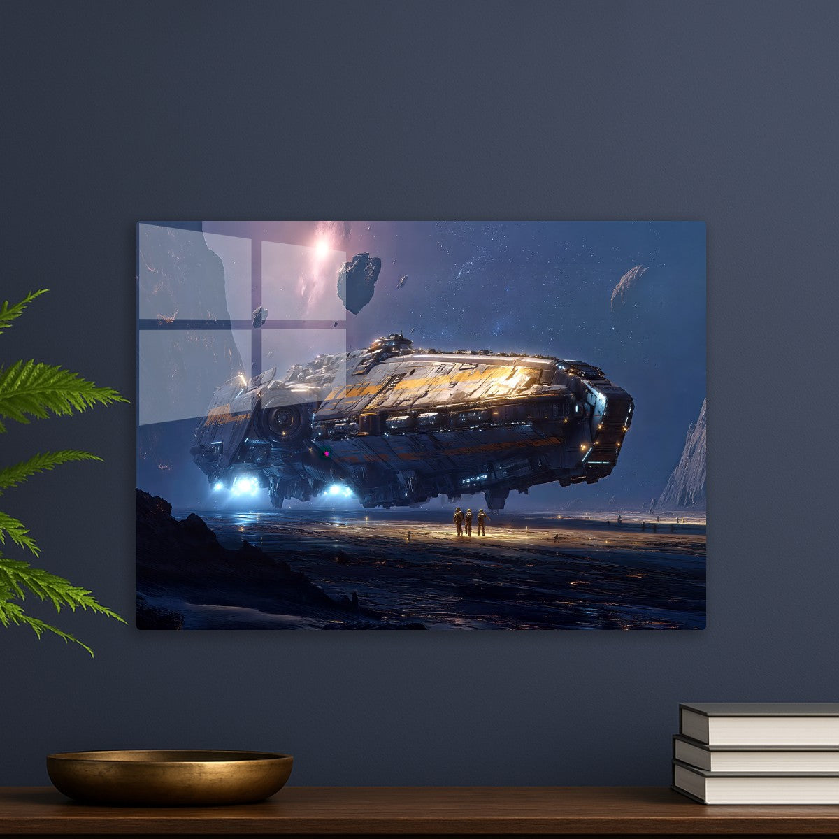 Massive Spaceship Lands