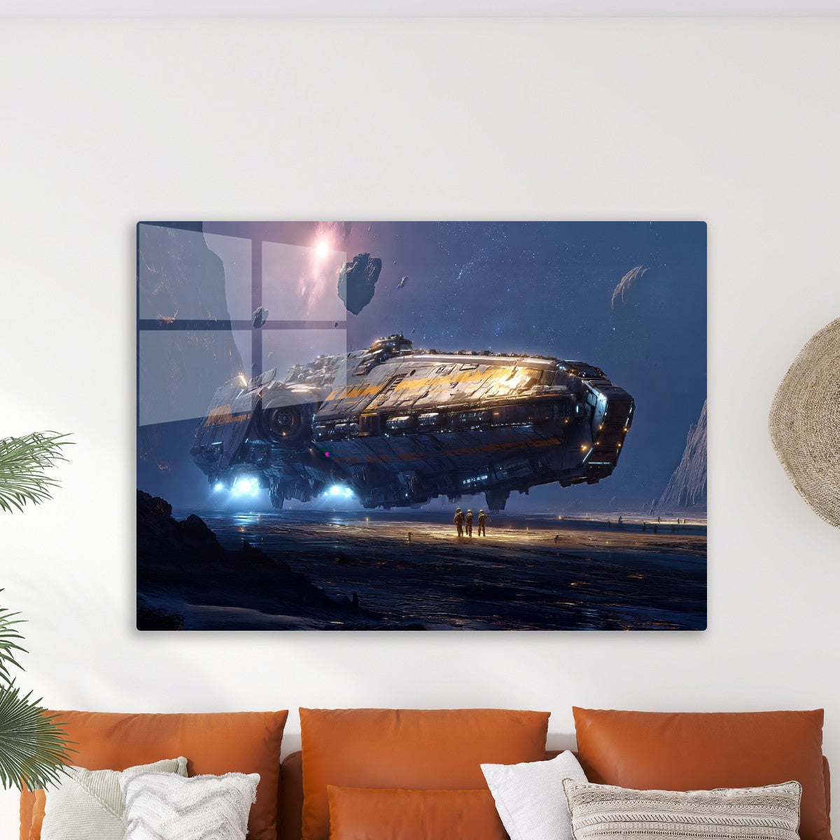Massive Spaceship Lands