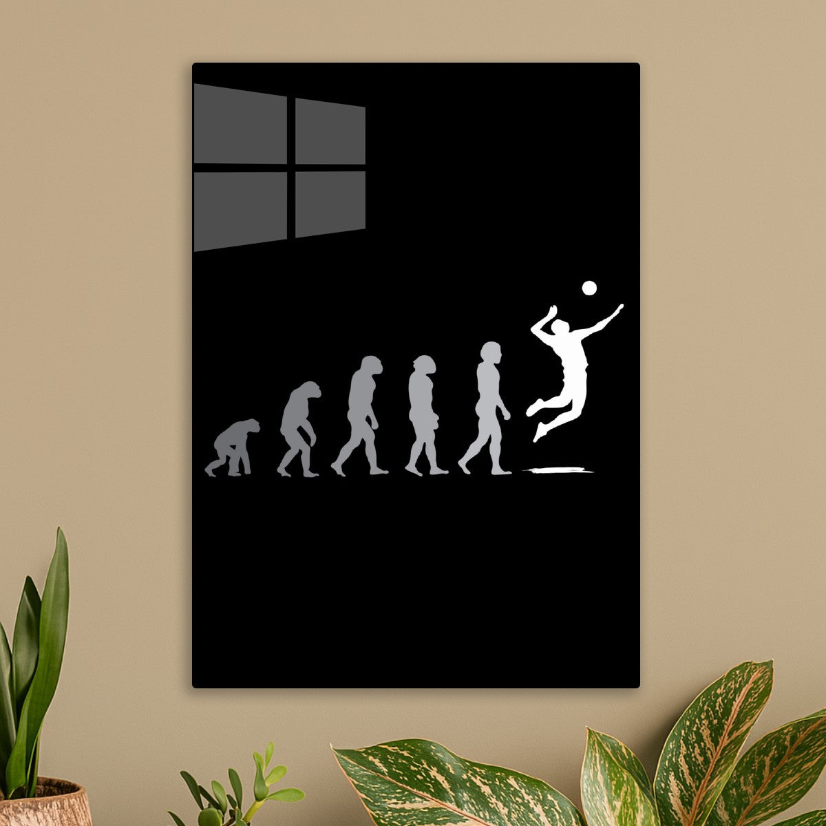 Volleyball player silhouette