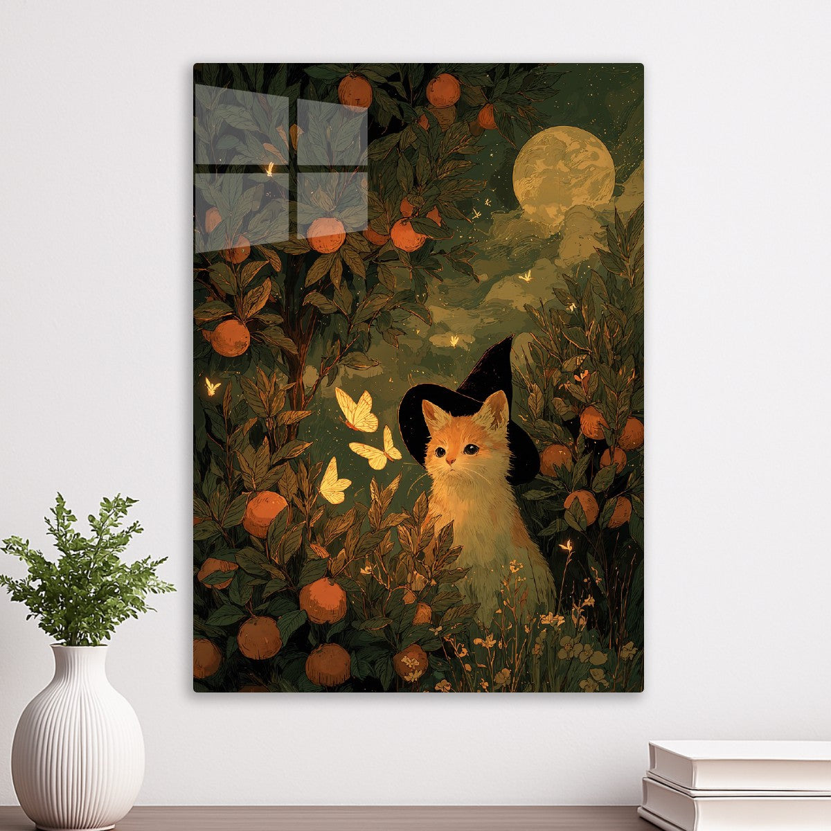 Witch Cat & Butterflies