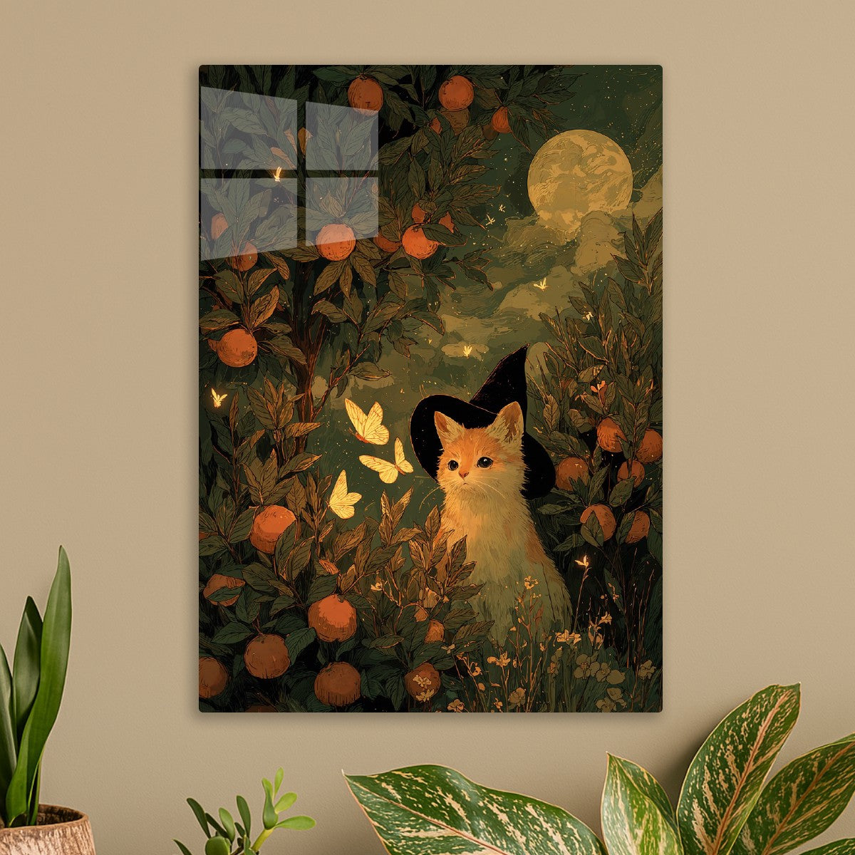 Witch Cat & Butterflies