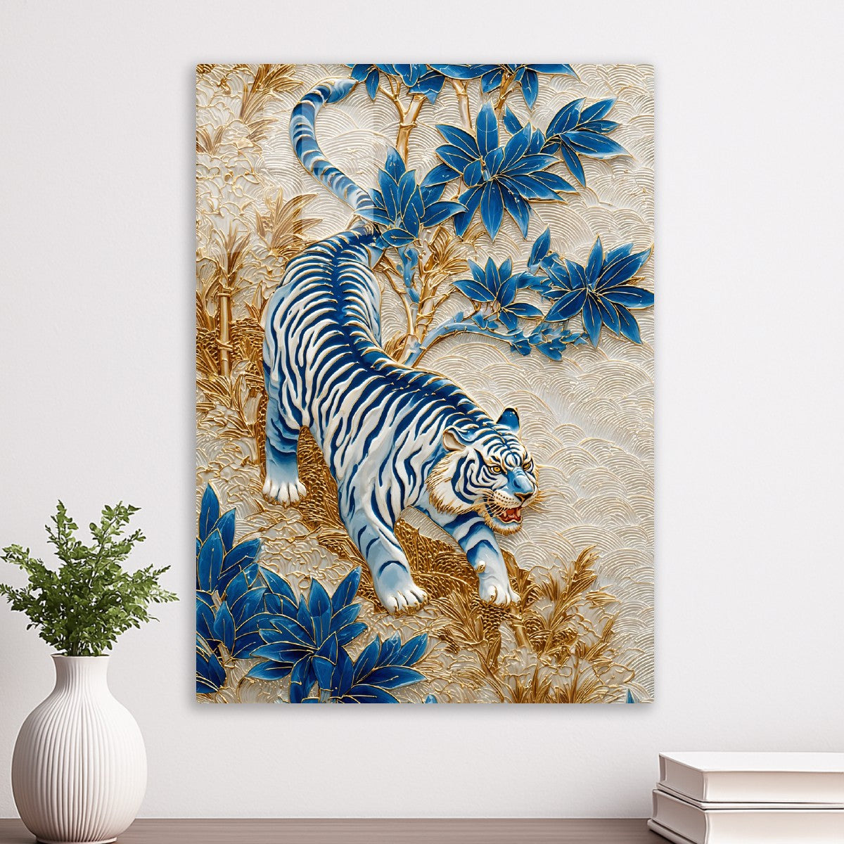 Porcelain Blue Tiger Glory