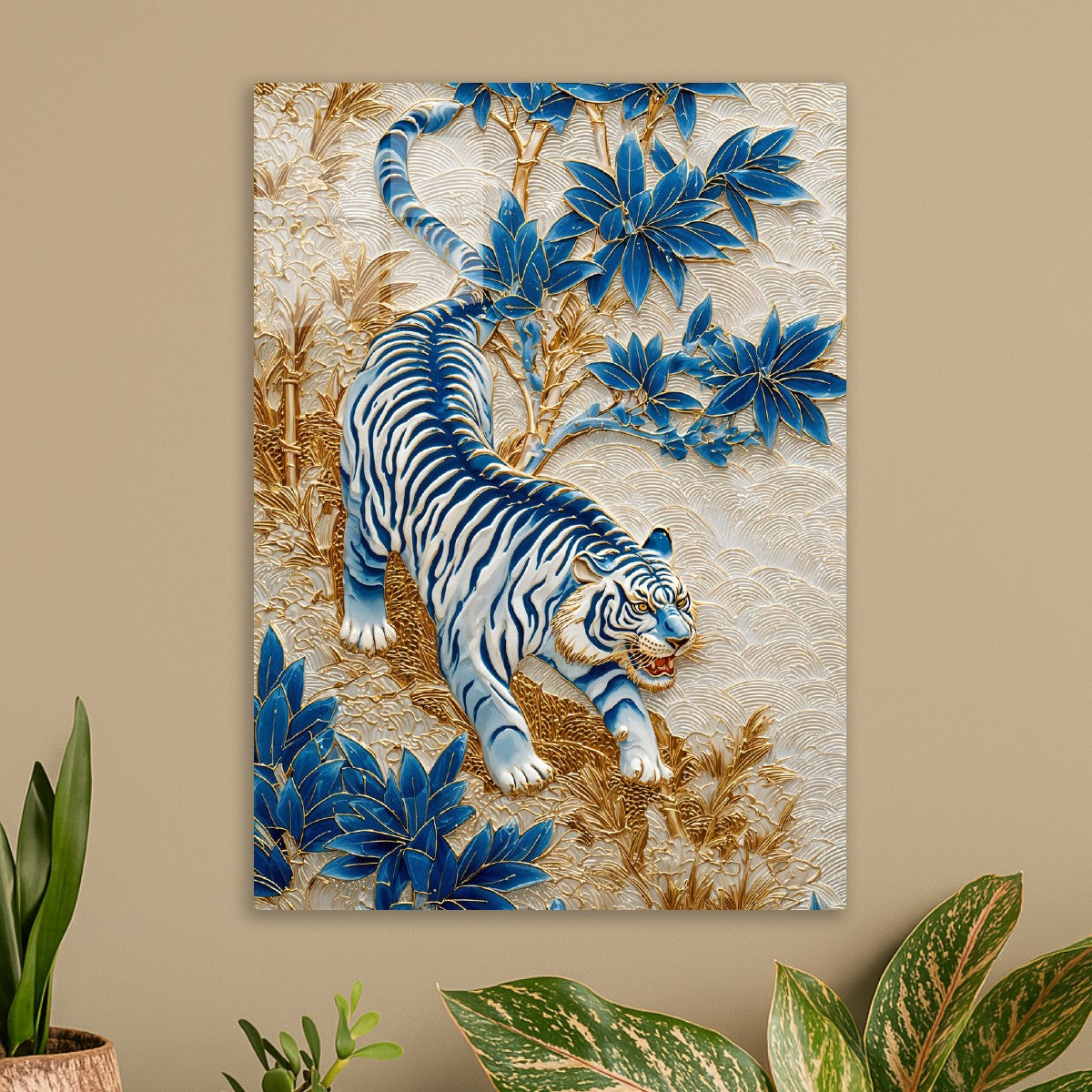 Porcelain Blue Tiger Glory