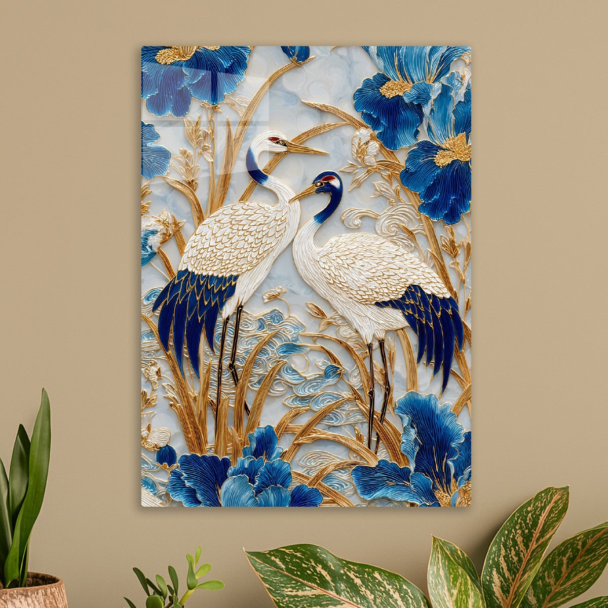 Porcelain Crane Elegance