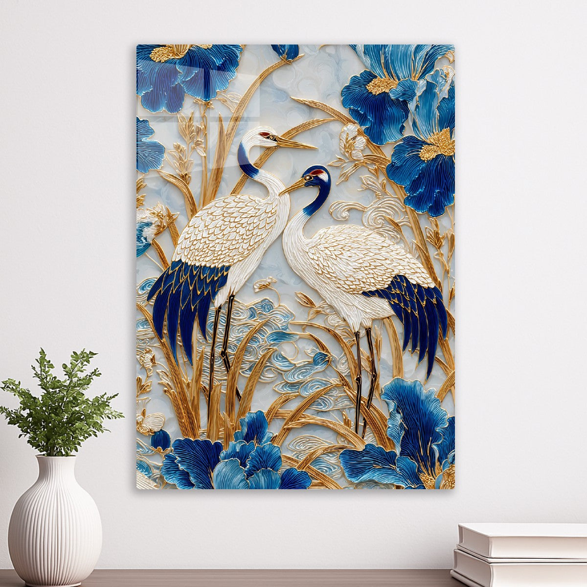 Porcelain Crane Elegance