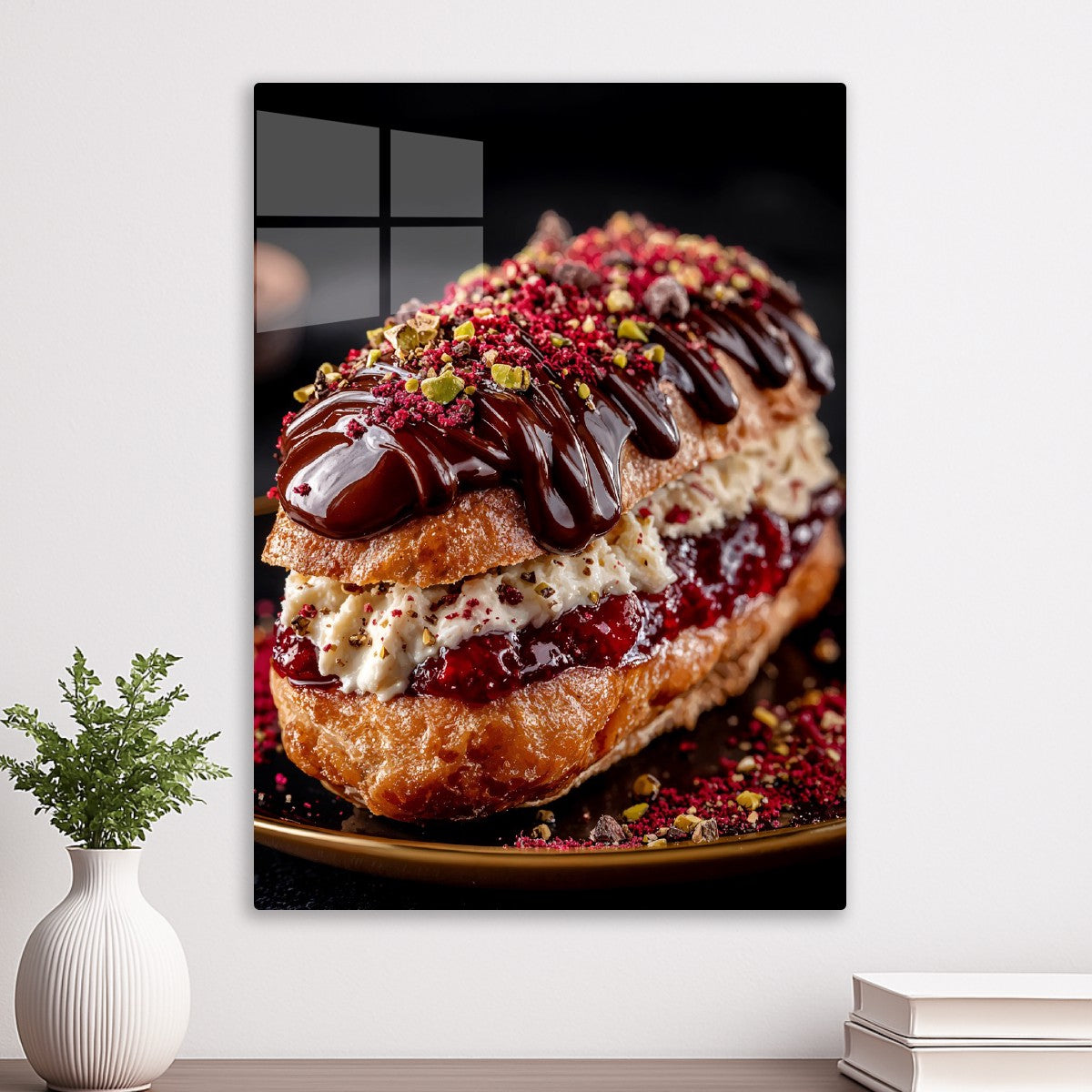 Chocolate Pistachio Eclair