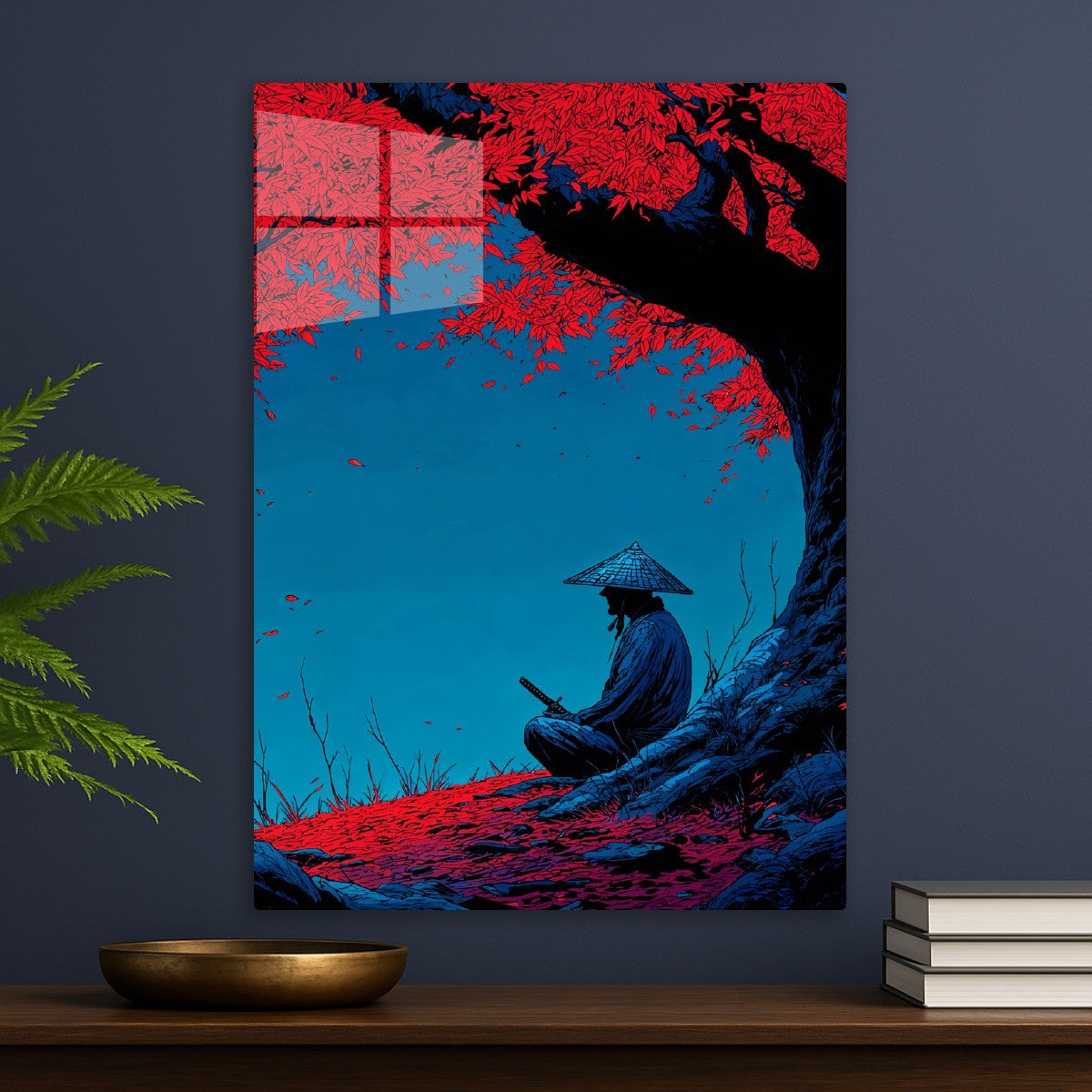 Samurai Under Crimson Maple