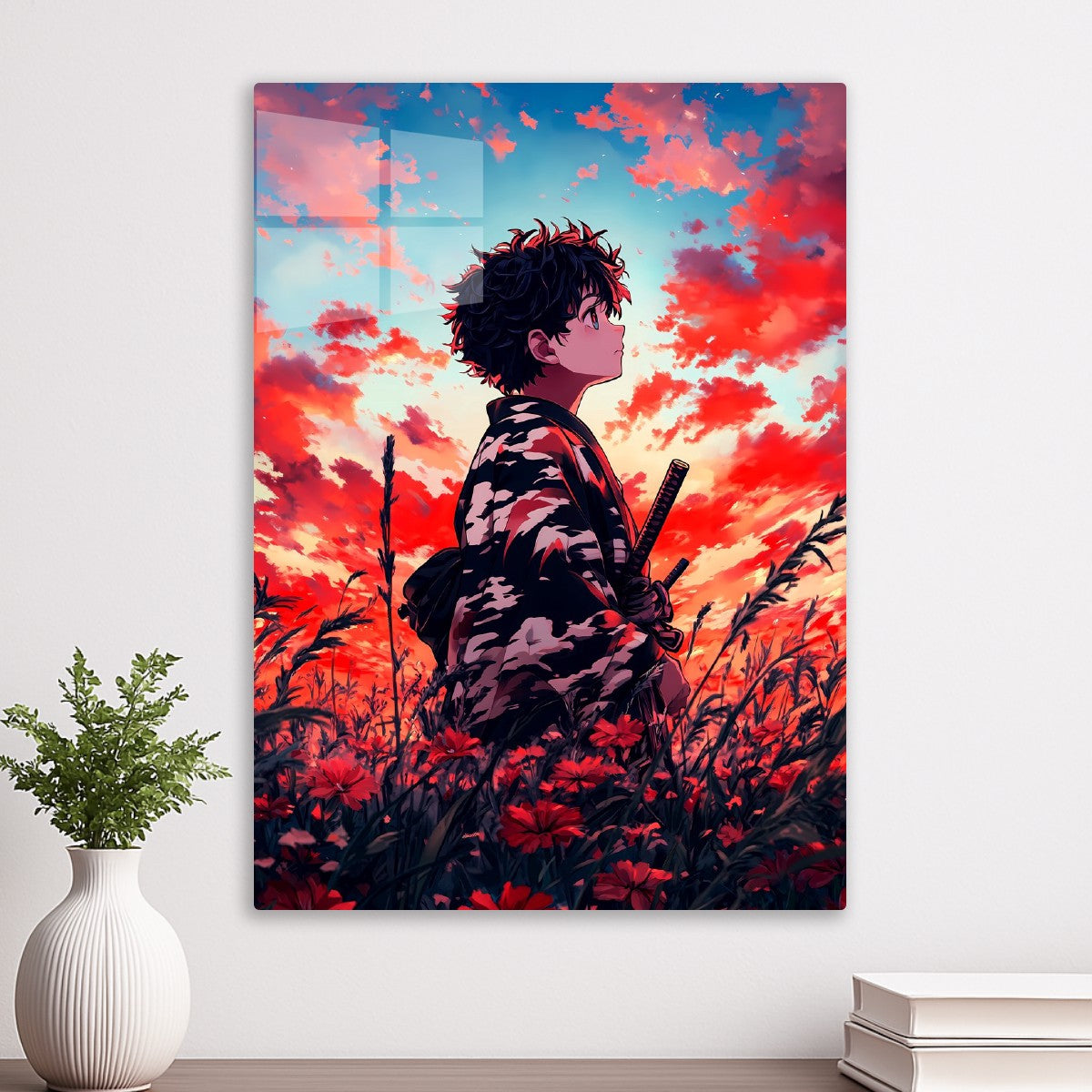 Crimson Sunset Anime Swordboy
