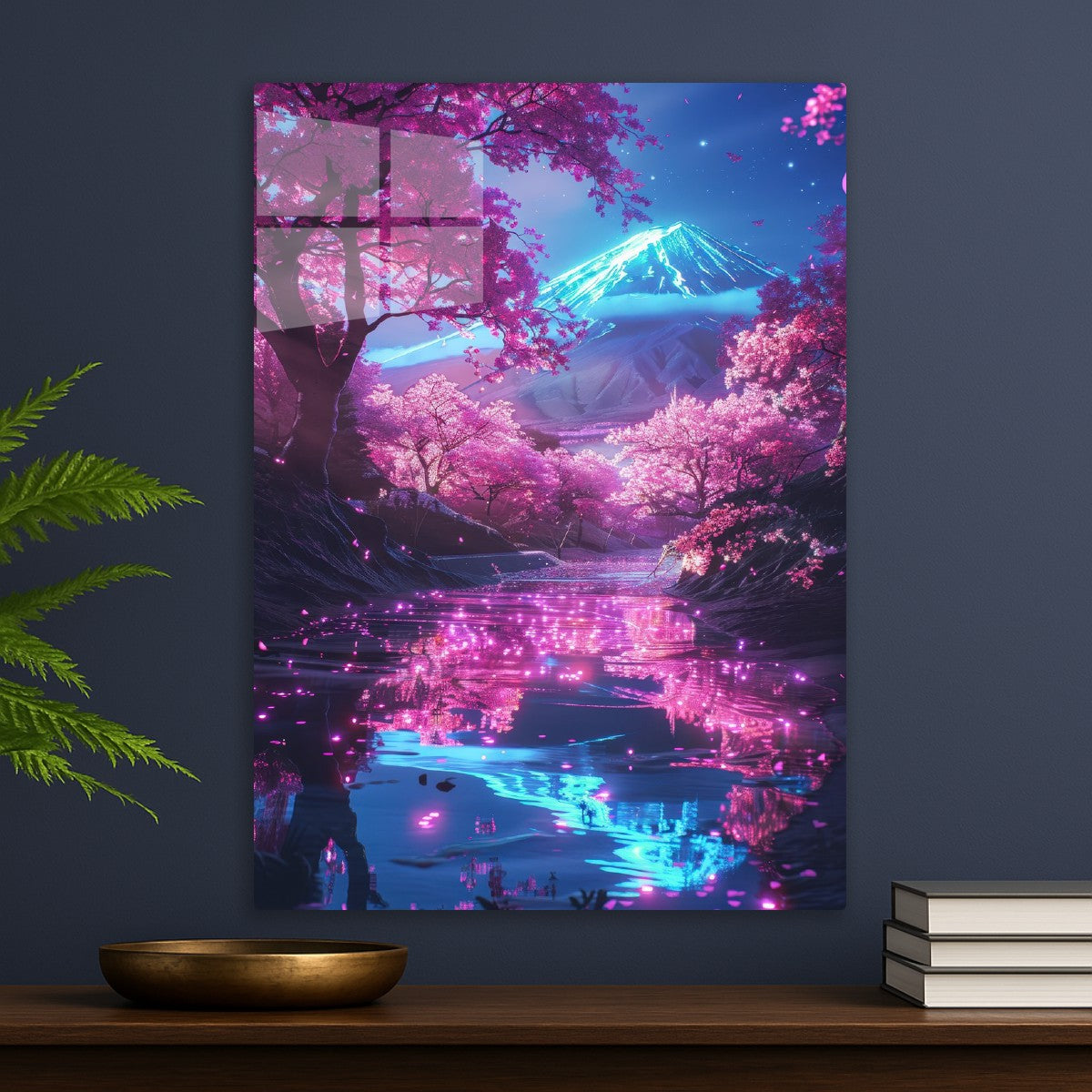 Neon Cherry Blossom Mount Fuji