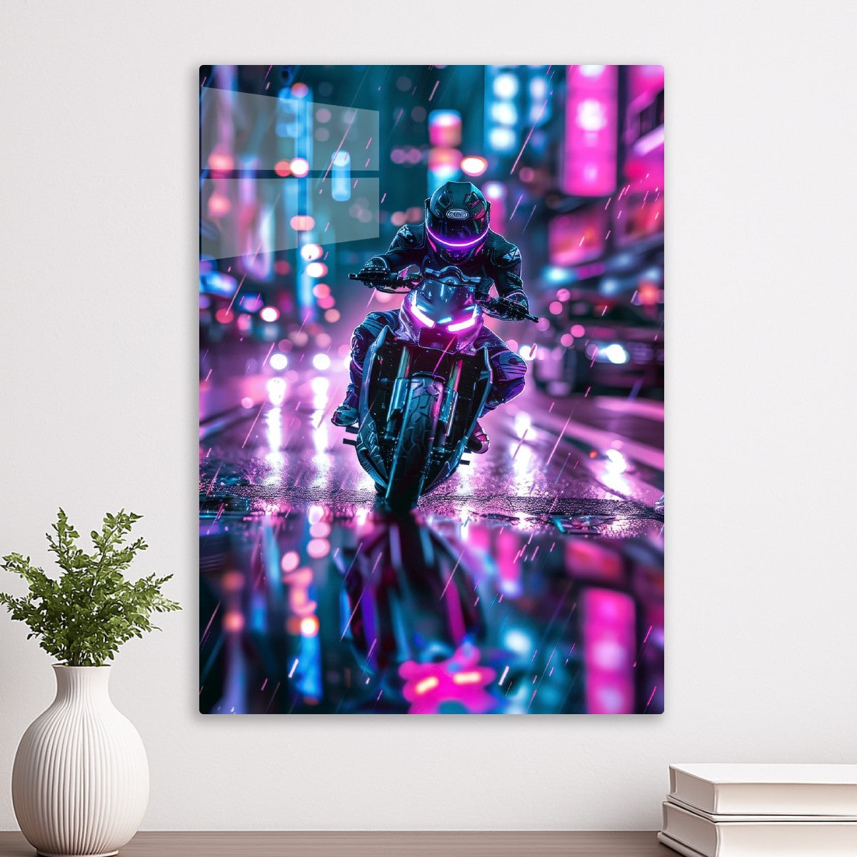 Neon Cyberpunk Motorcycle