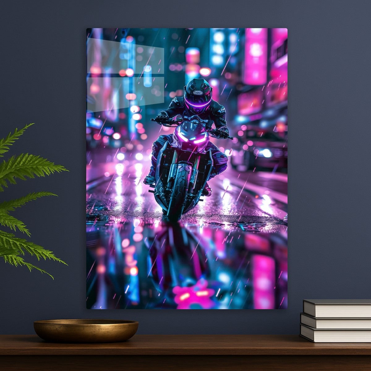 Neon Cyberpunk Motorcycle
