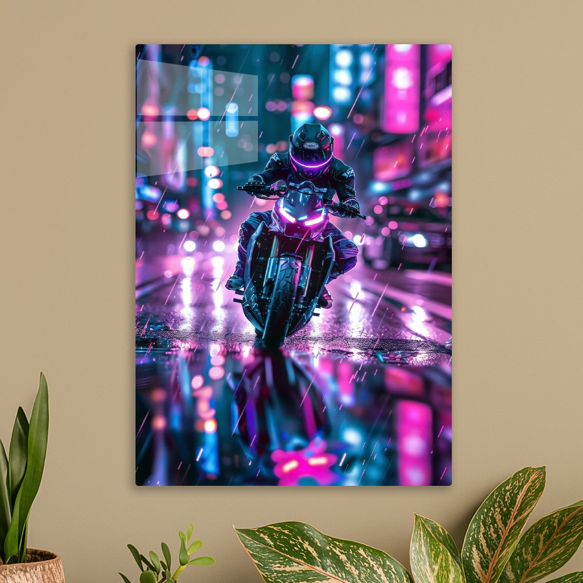Neon Cyberpunk Motorcycle