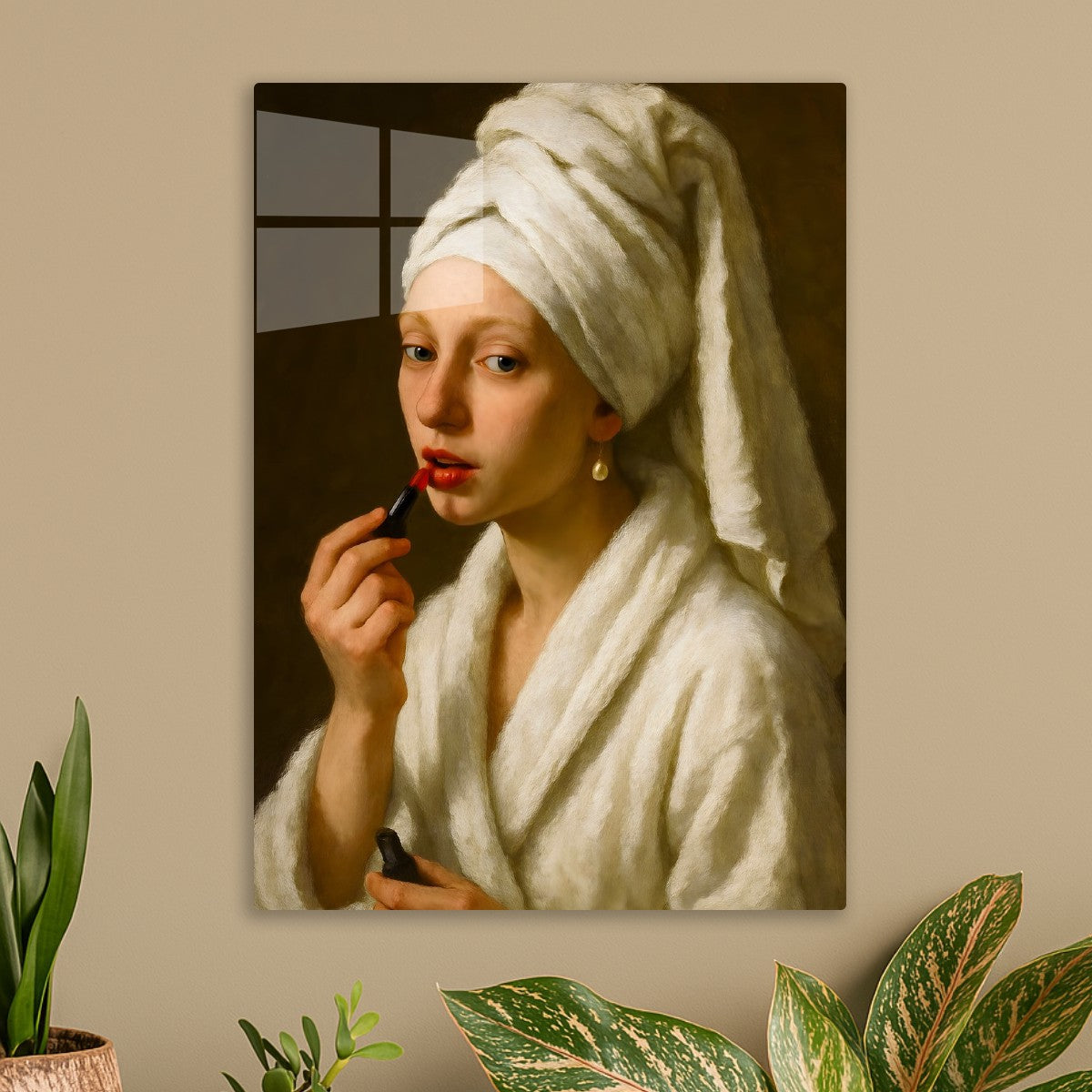 Girl With A Bathrobe & Makeup