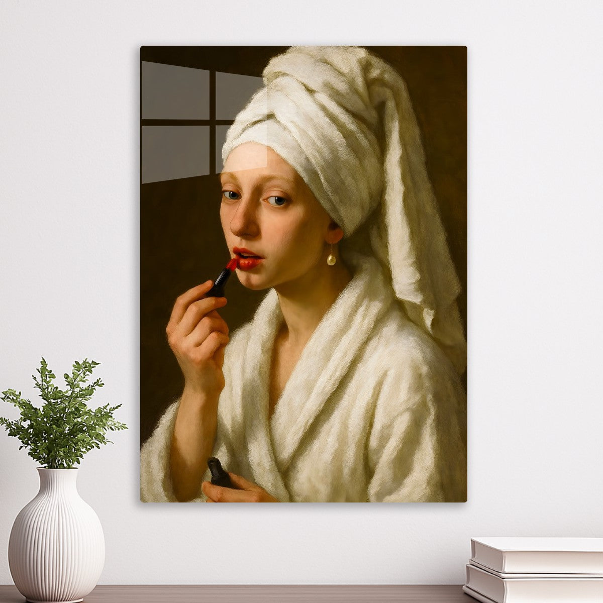 Girl With A Bathrobe & Makeup