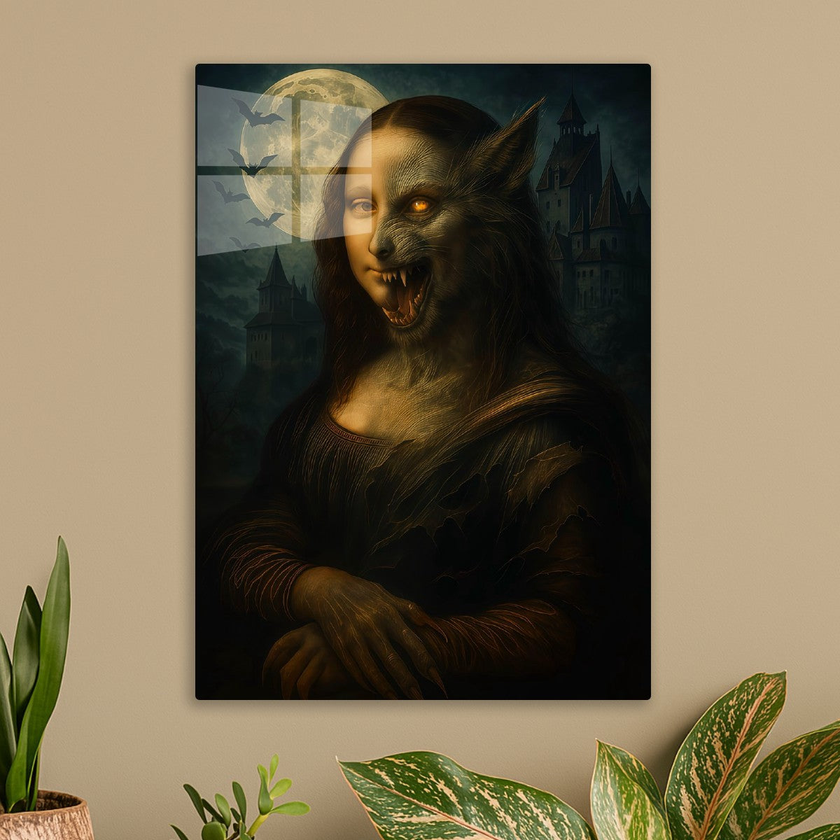 Mona Lisa Halloween Werewolf
