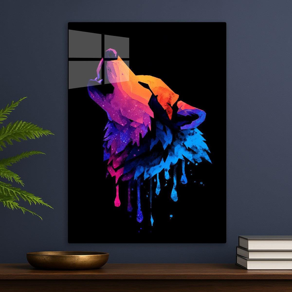 Colorful Howling Wolf