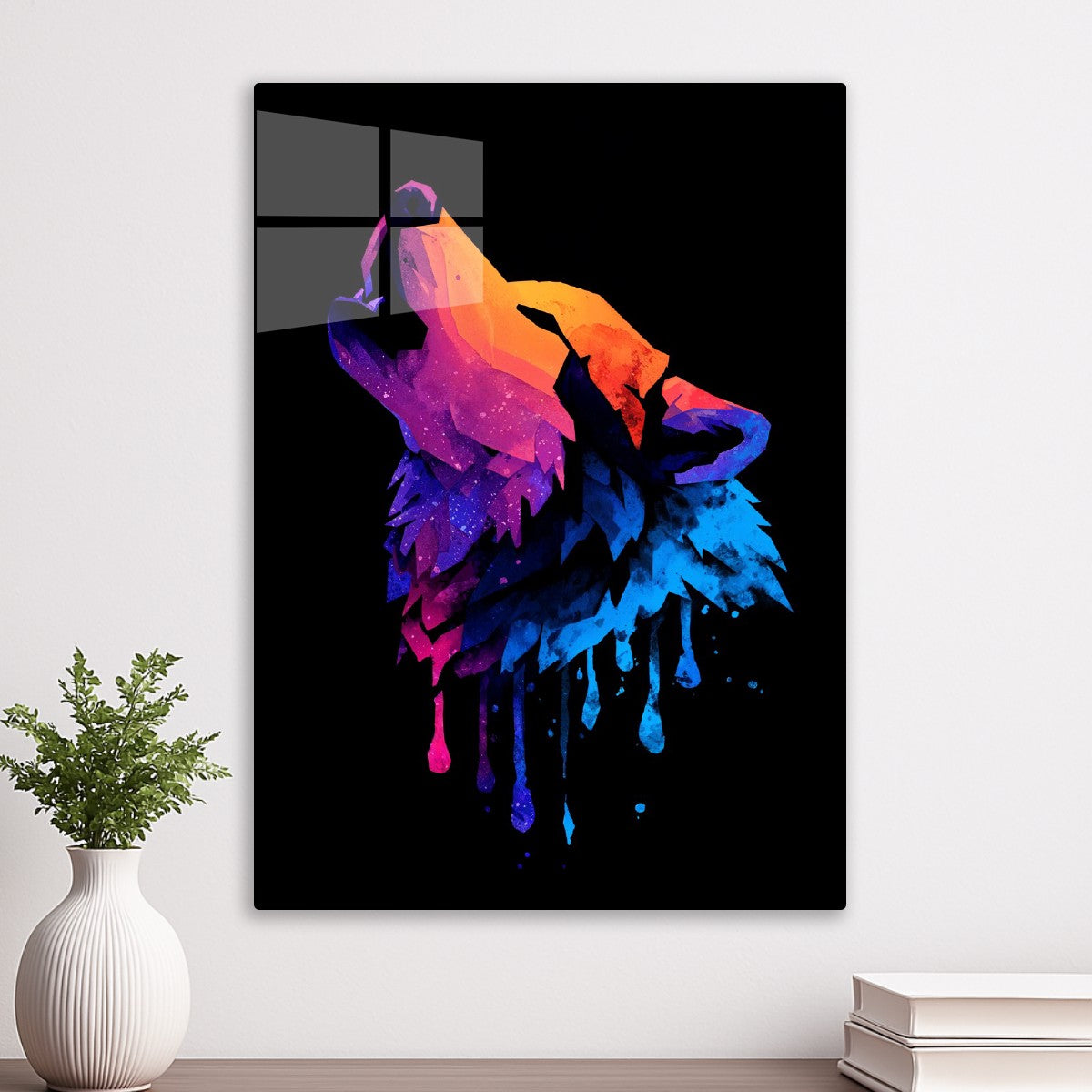 Colorful Howling Wolf