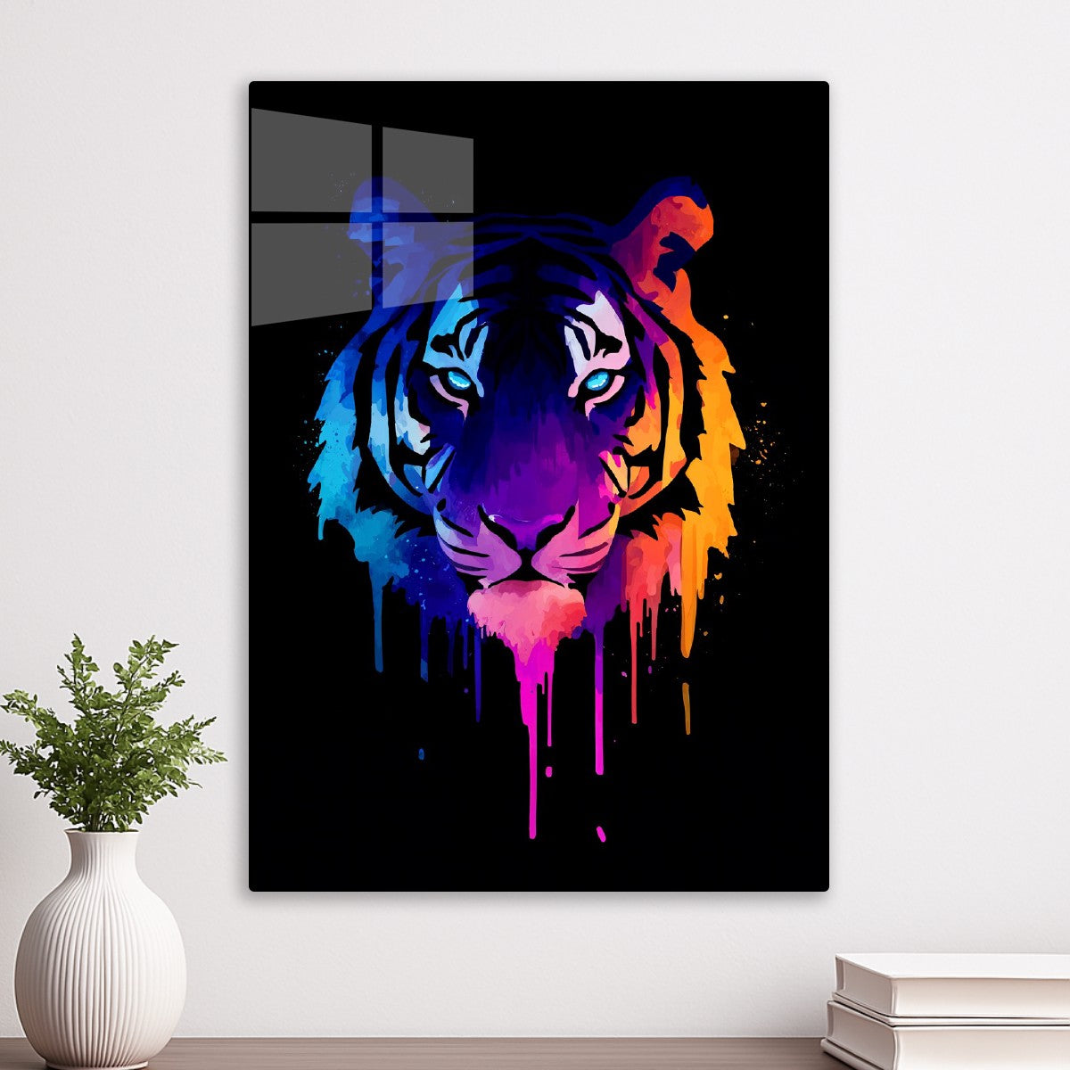 Neon Tiger Face