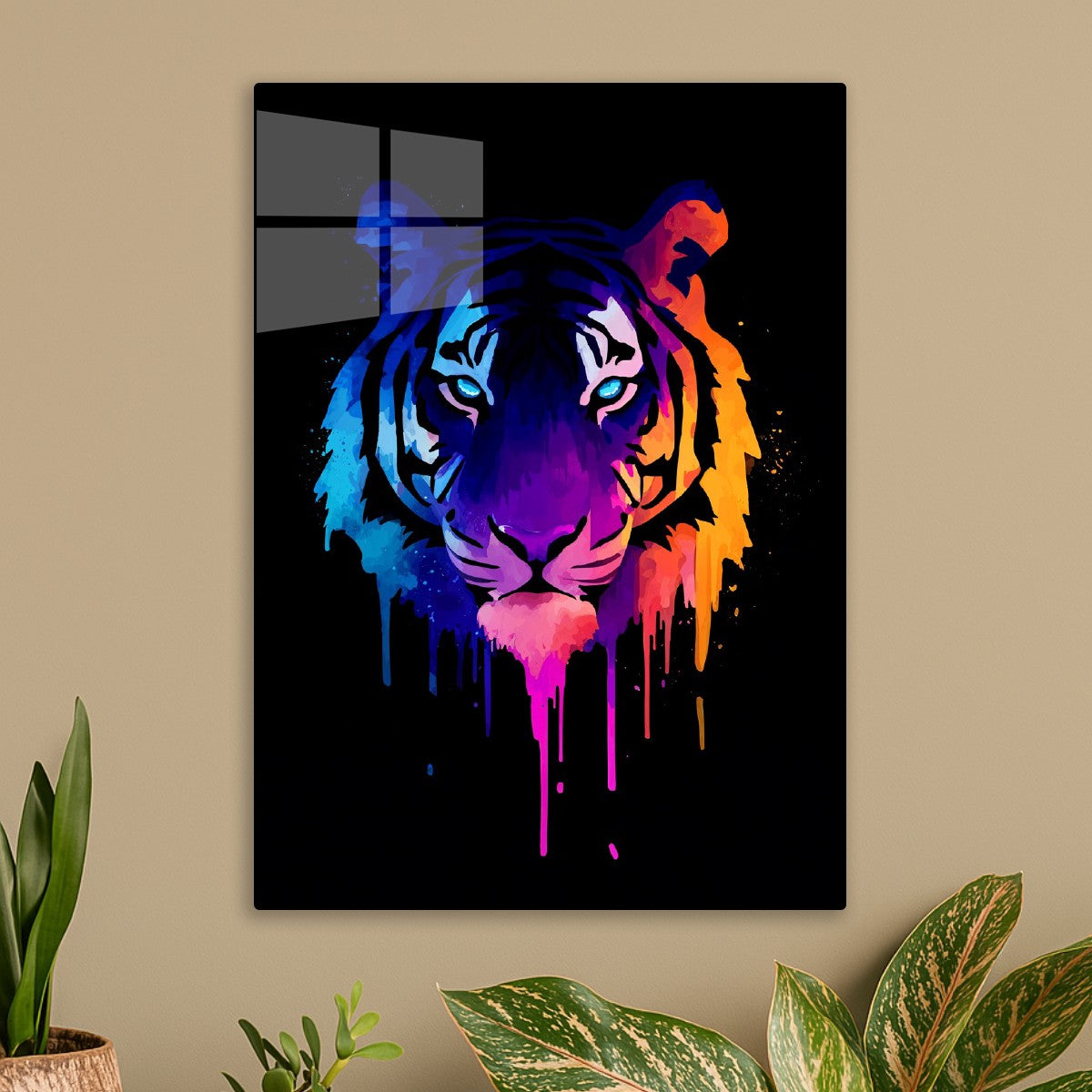 Neon Tiger Face