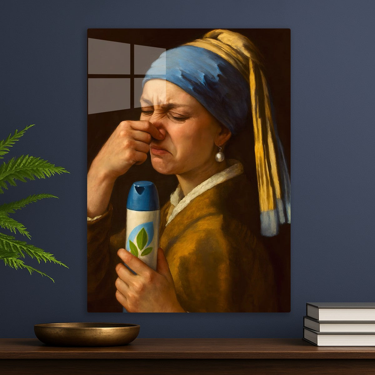 Girl With Air Freshener Spray