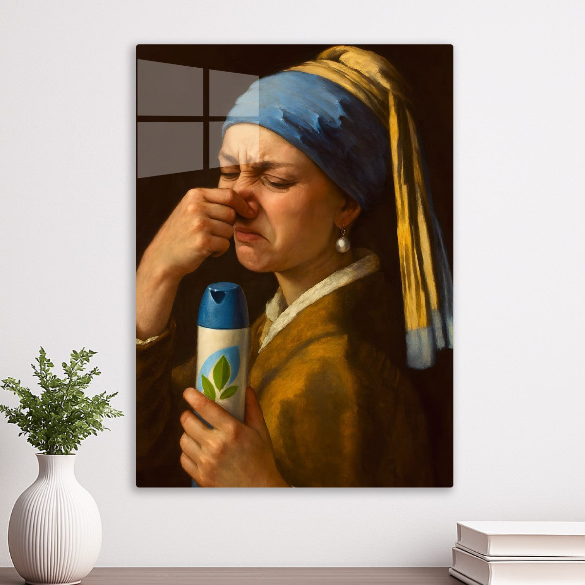 Girl With Air Freshener Spray