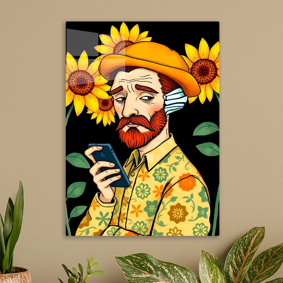 Van Gogh With Mobile Phone