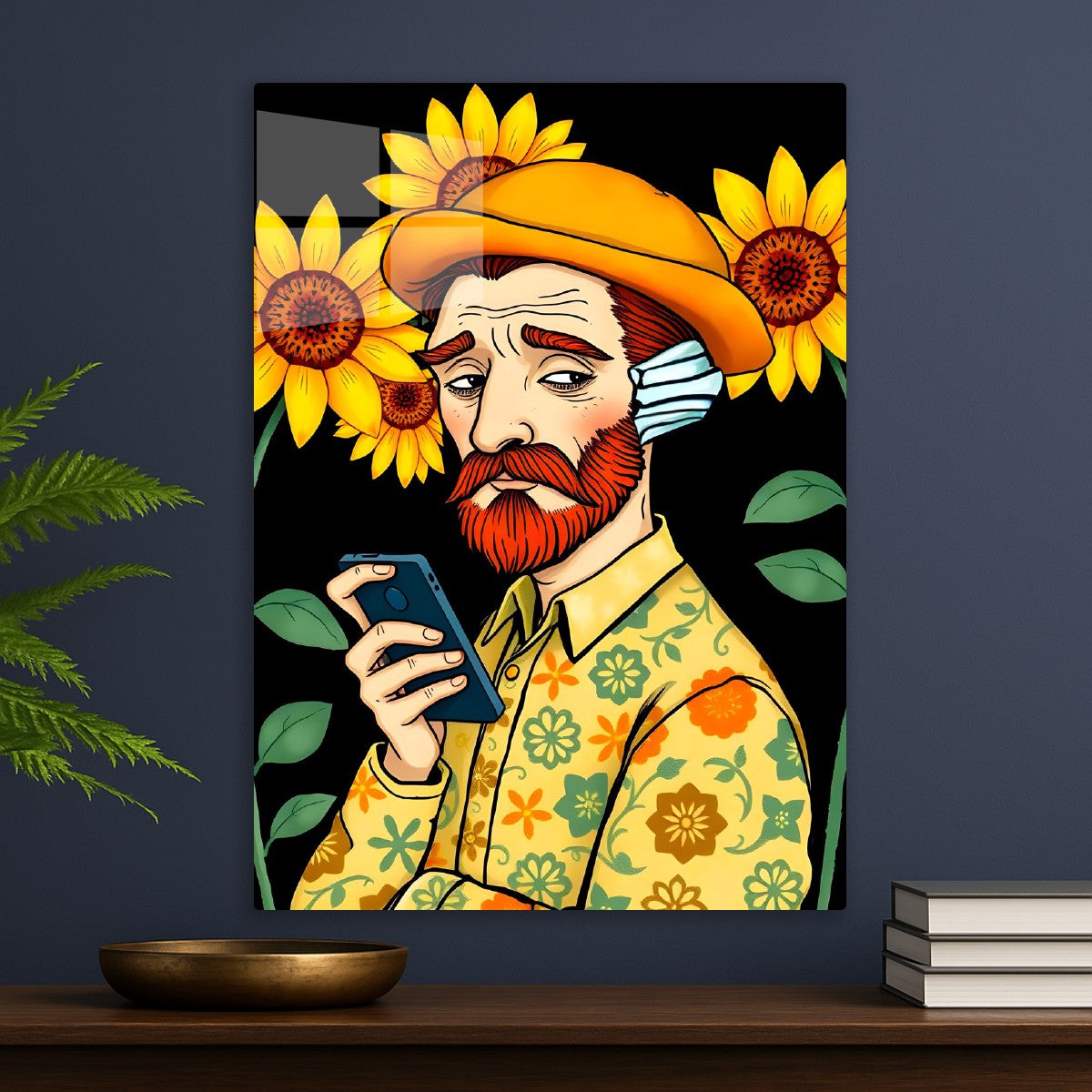 Van Gogh With Mobile Phone