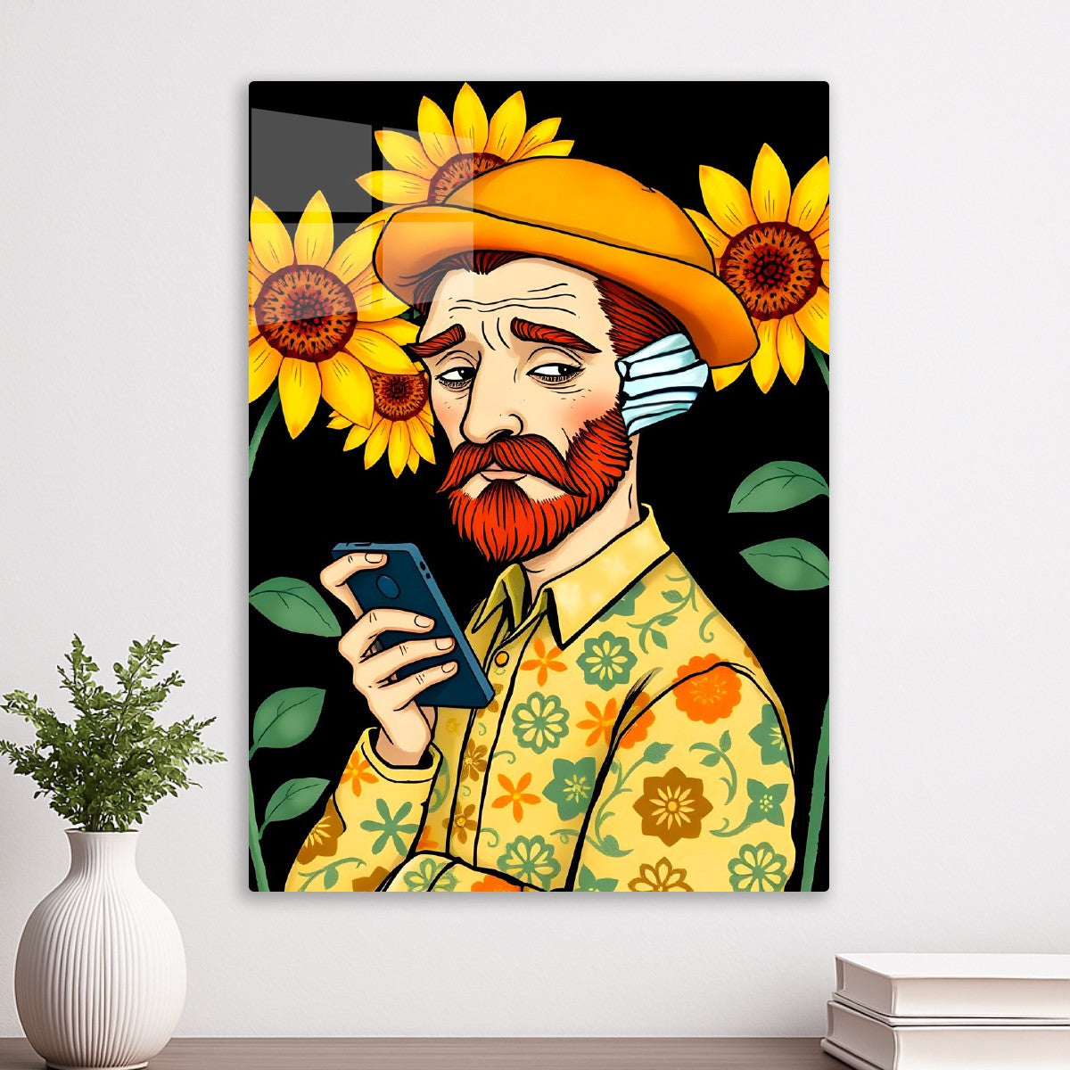 Van Gogh With Mobile Phone